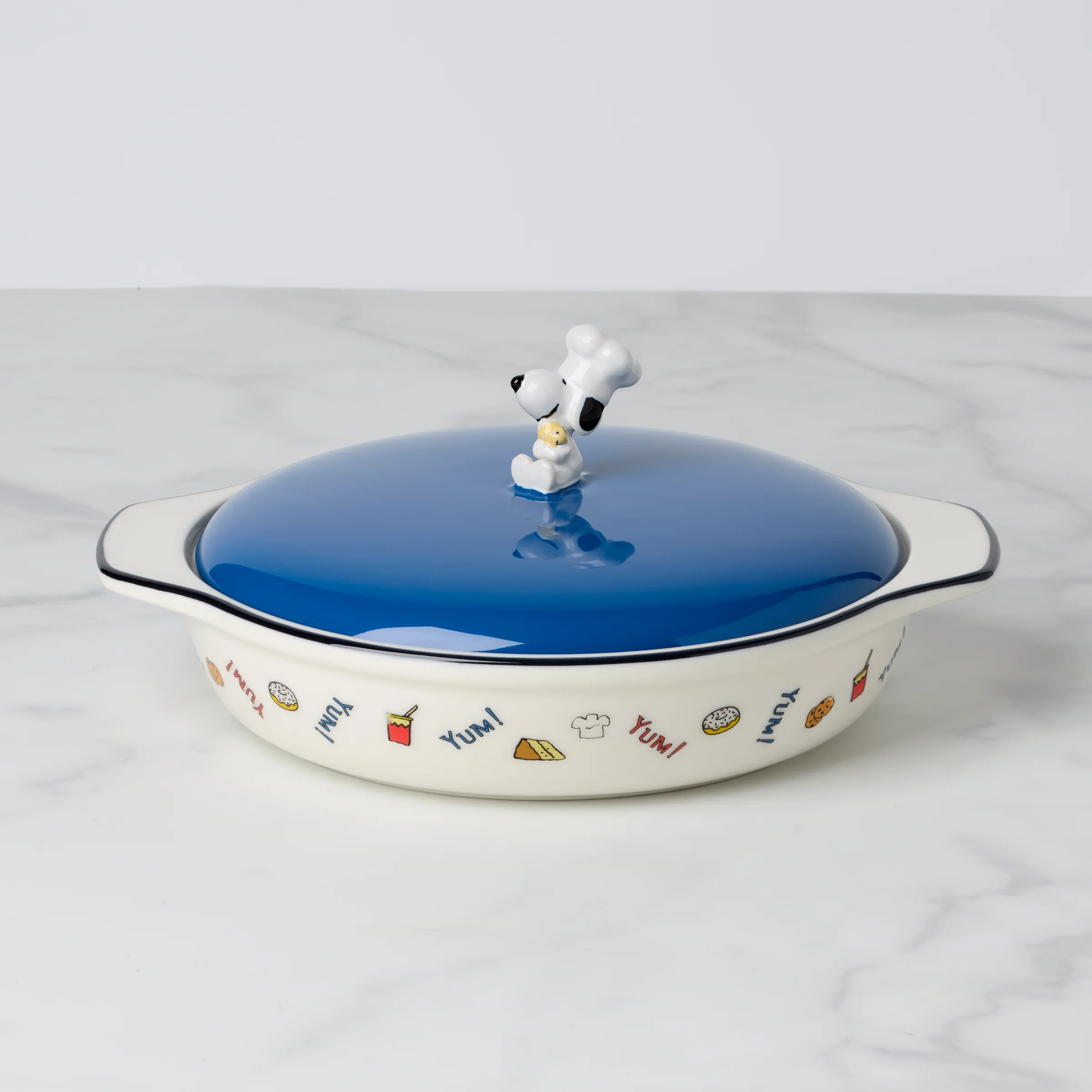 Chef Snoopy Covered Casserole Dish