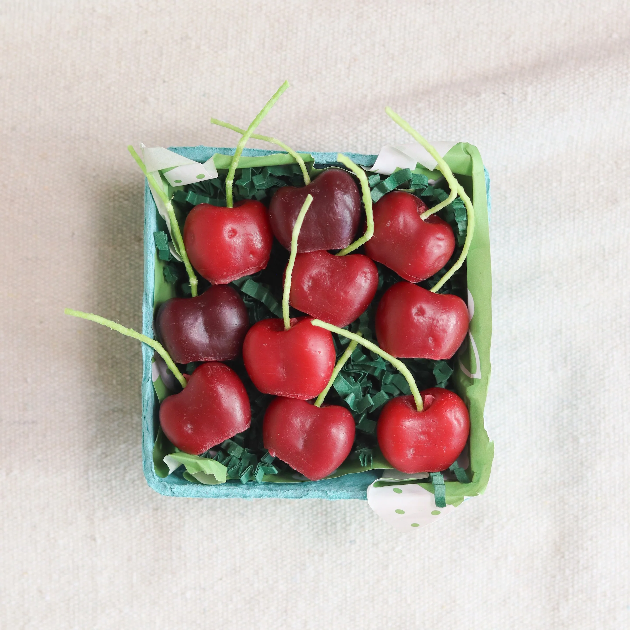 Dark Red Cherry Beeswax Birthday Candles - Image 2