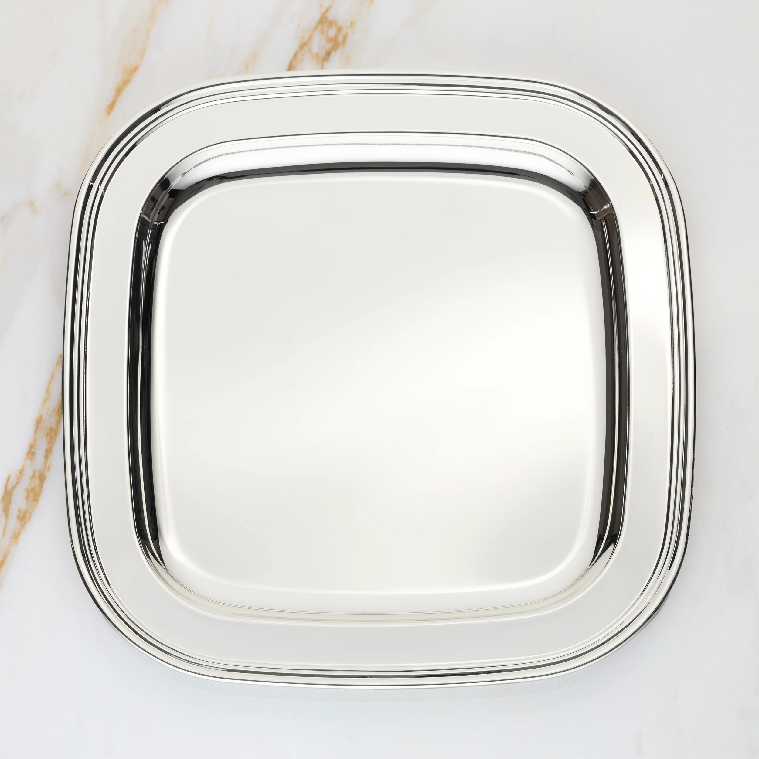 Derby Silverplate Square Tray