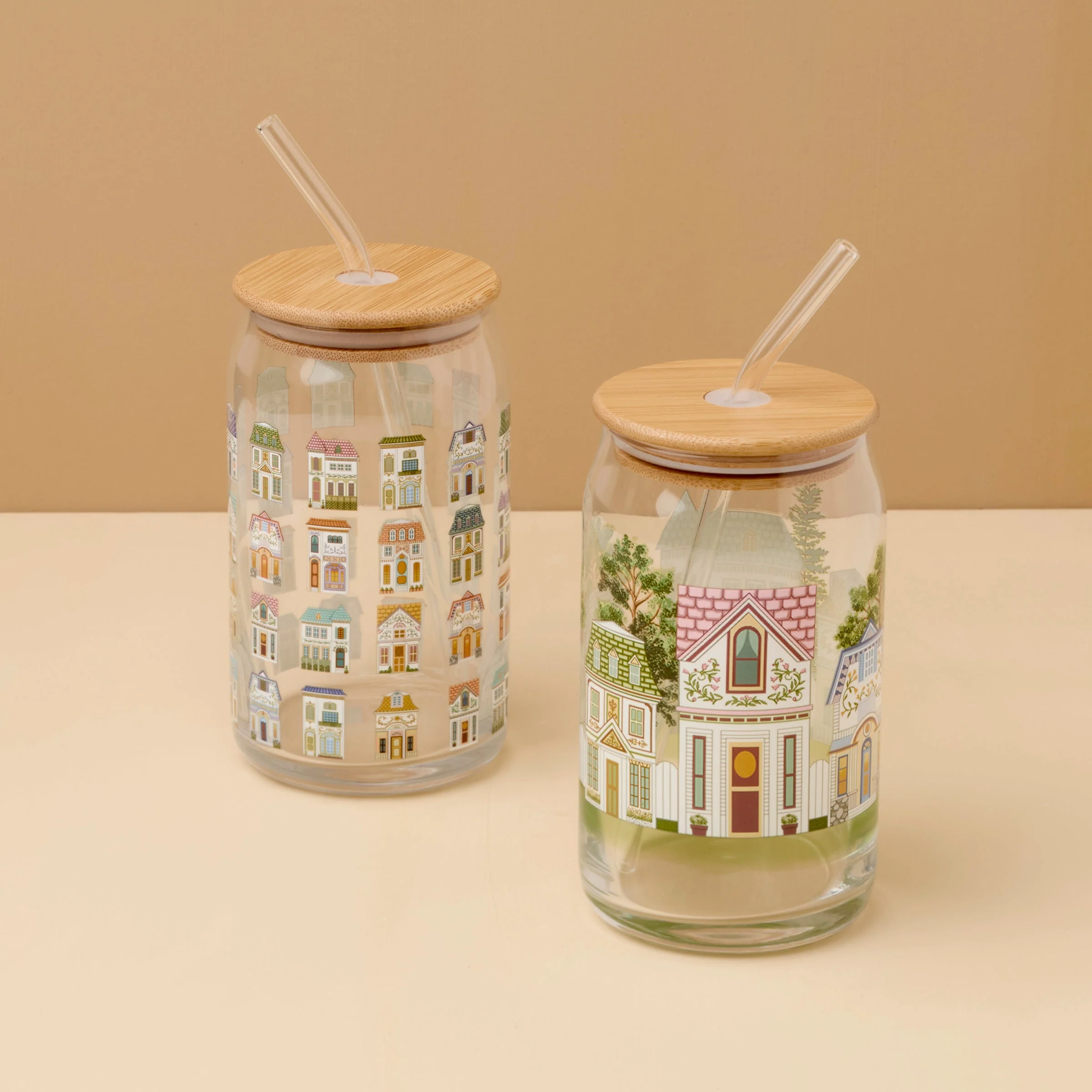 Lenox Spice Village Can Cooler Glasses, Set of 2