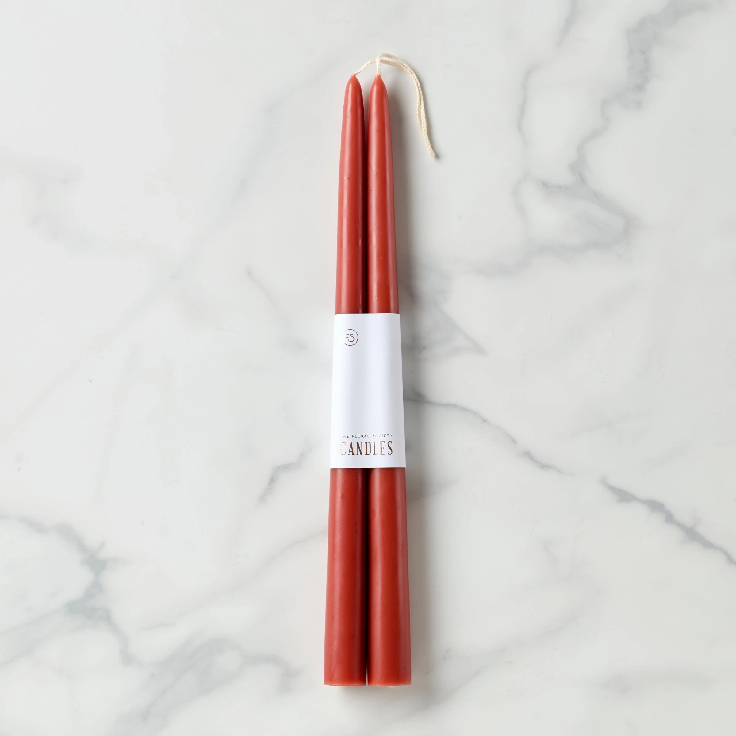 Dipped Clay 12" Taper Candle, Set of 2