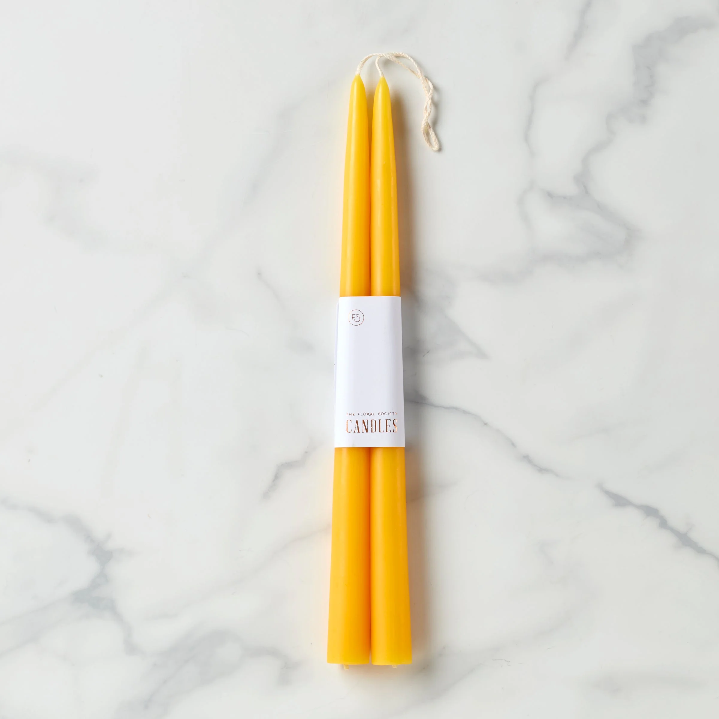 Dipped Saffron12" Taper Candle, Set of 2