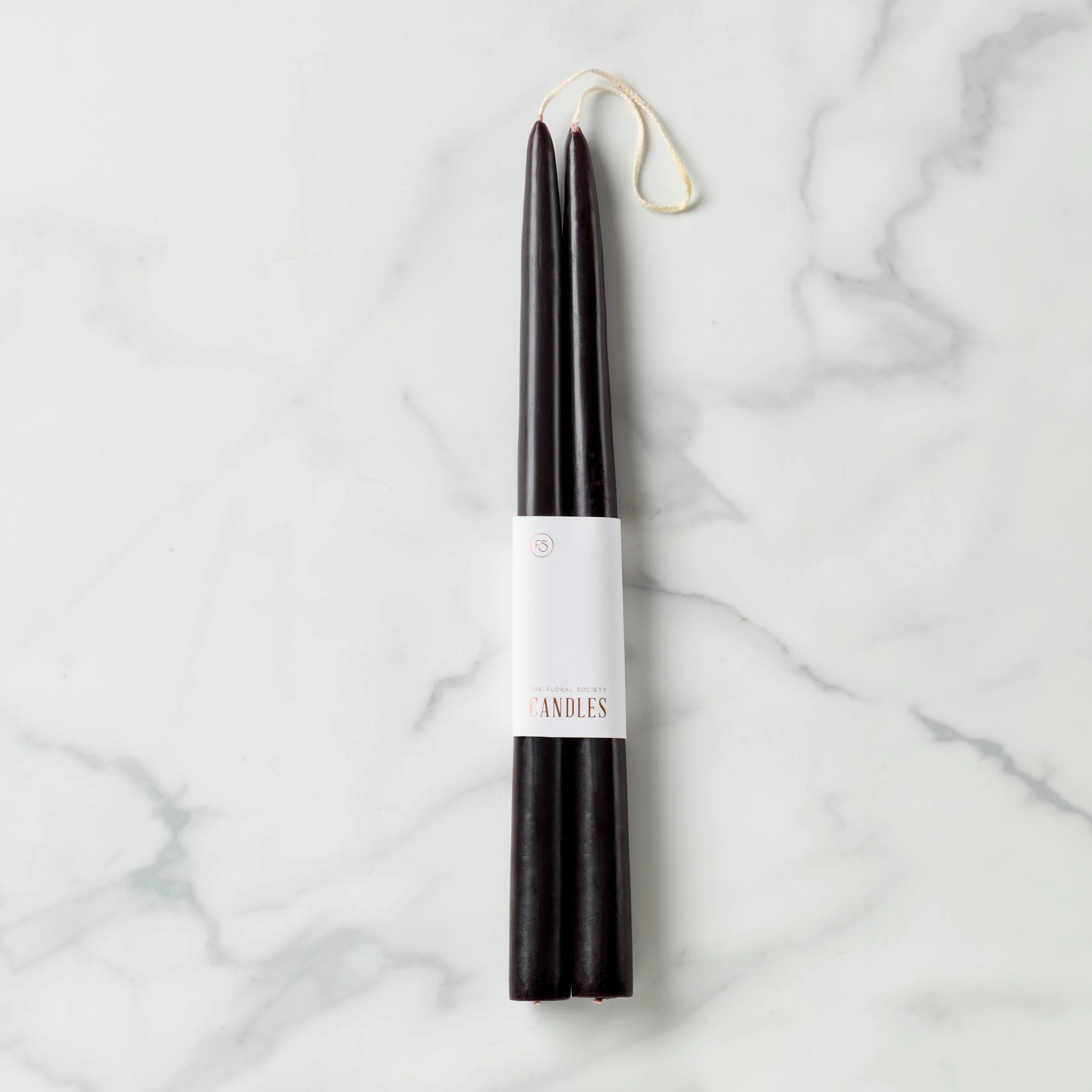 Dipped Smoke 12" Taper Candle, Set of 2