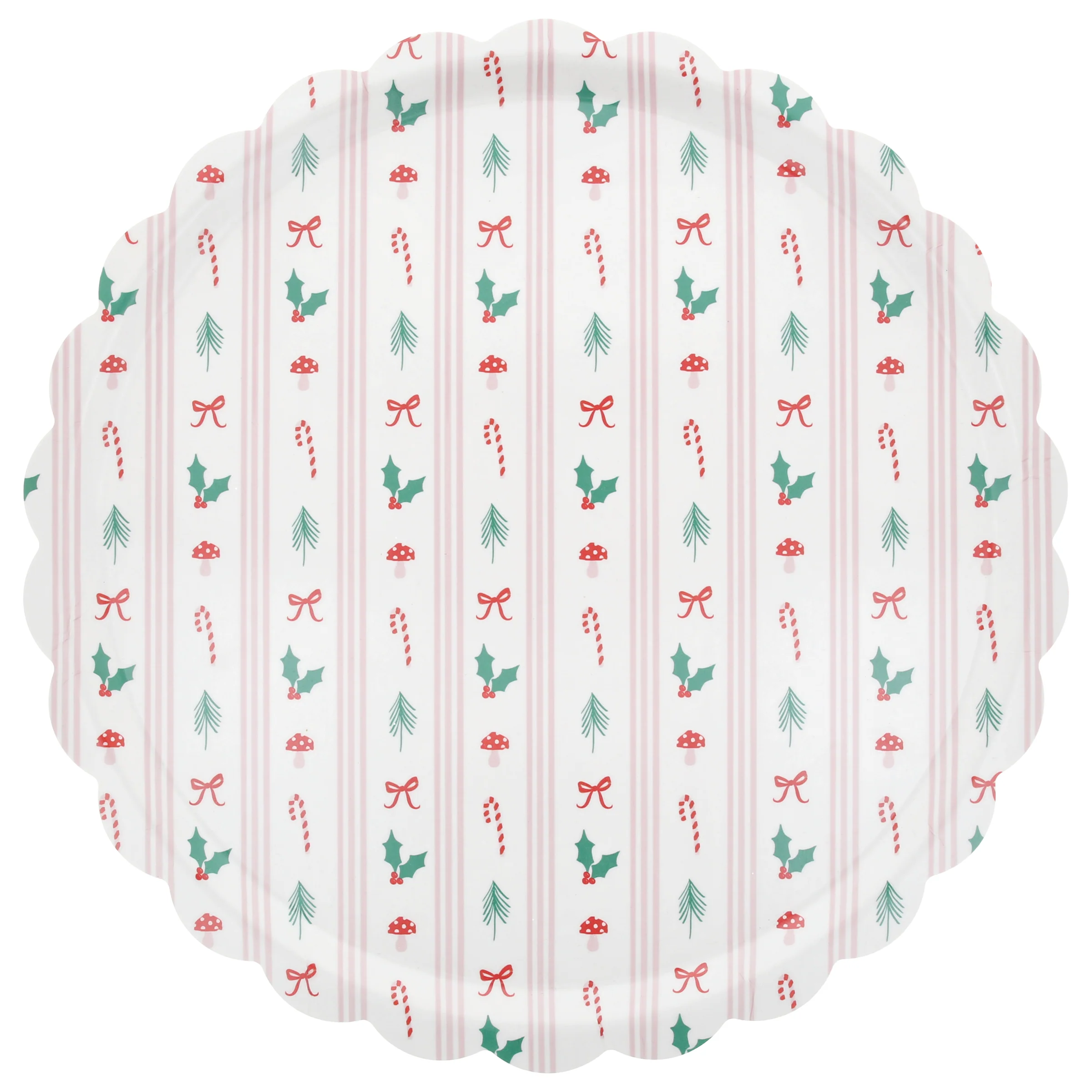Festive Icon Stripes Large Tray