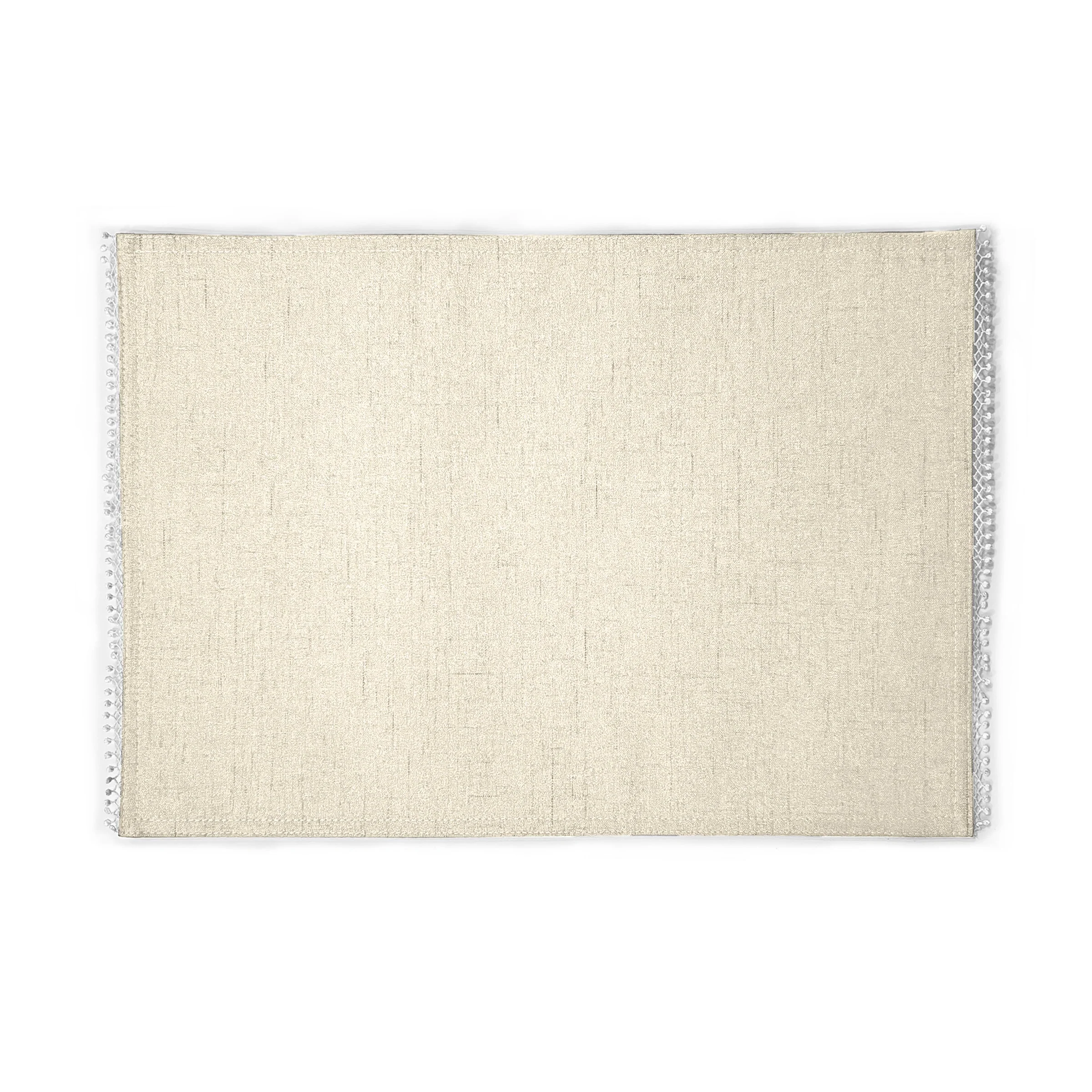 French Perle Natural 13x18 Placemats, Set of 4 - Image 2
