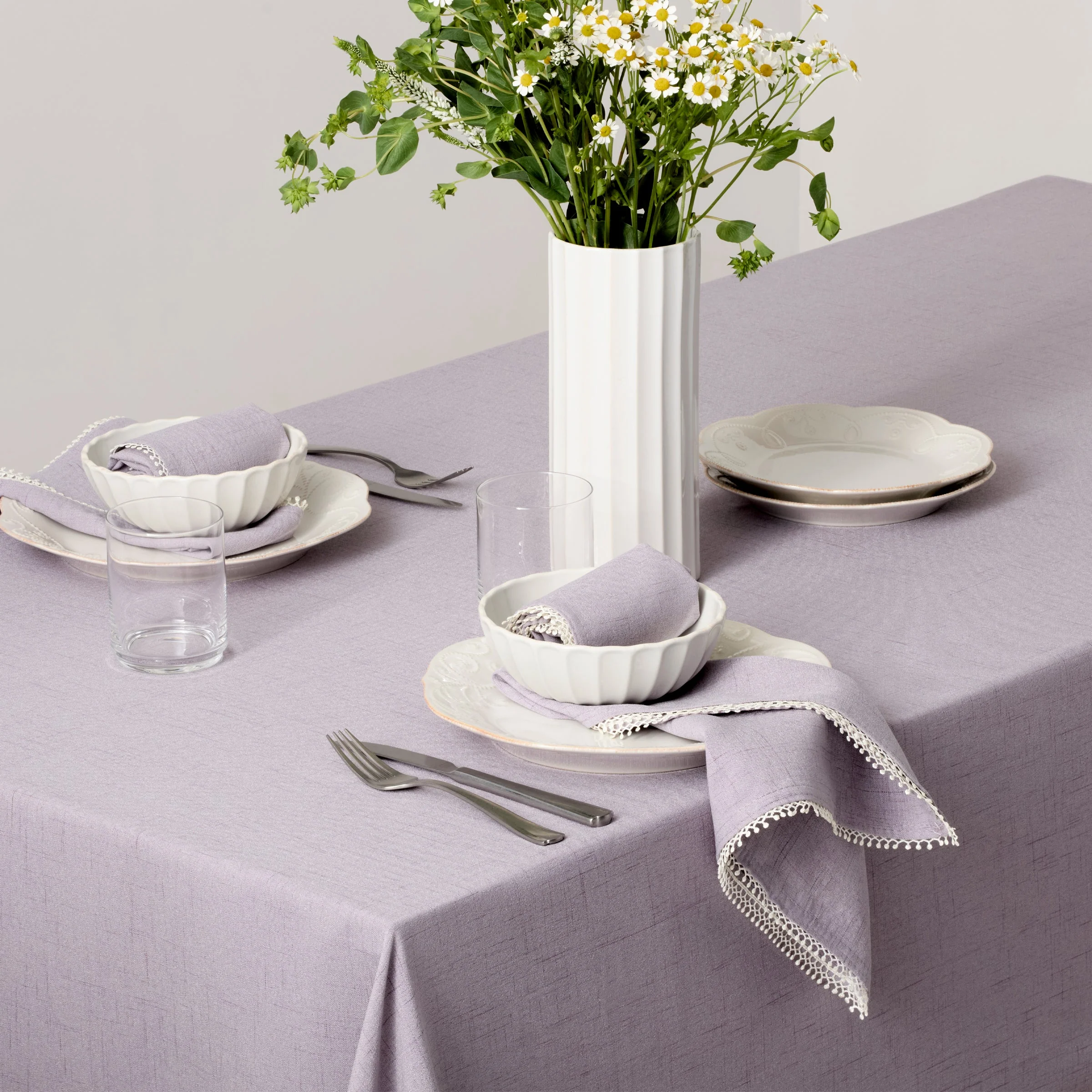 French Perle Violet 60x84 Tablecloth - Image 4