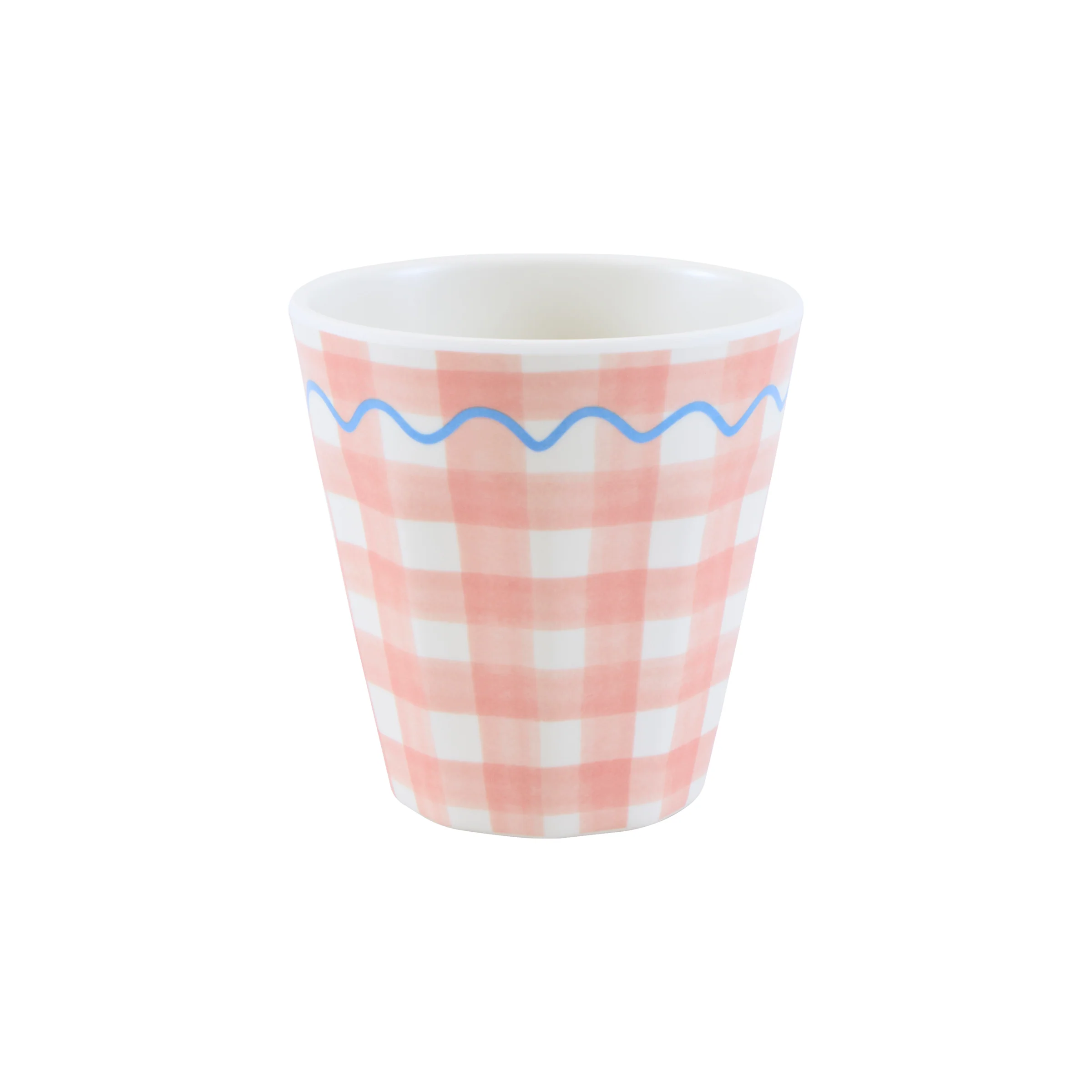 Gingham Reusable Cups, Set of 6 - Image 2