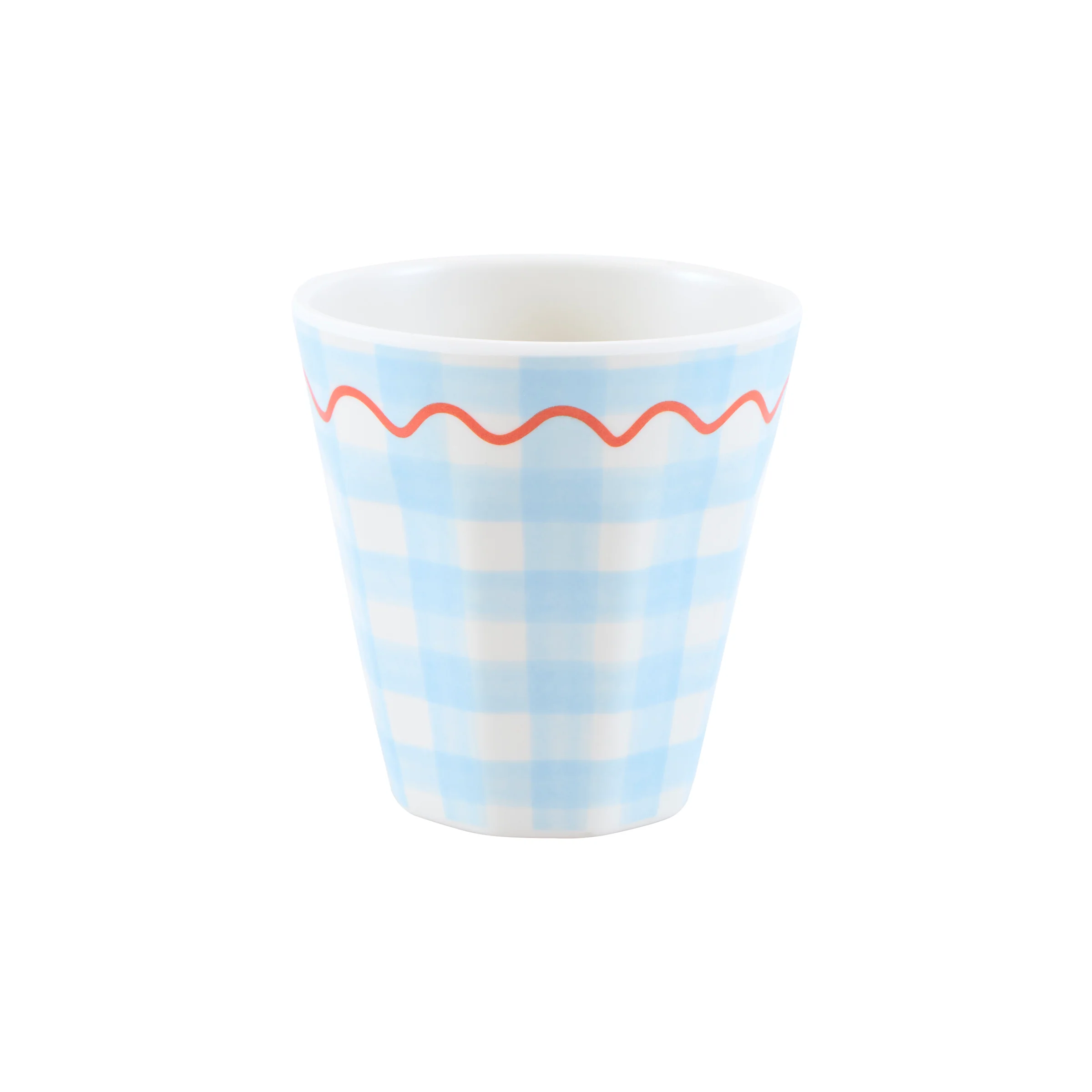 Gingham Reusable Cups, Set of 6 - Image 3