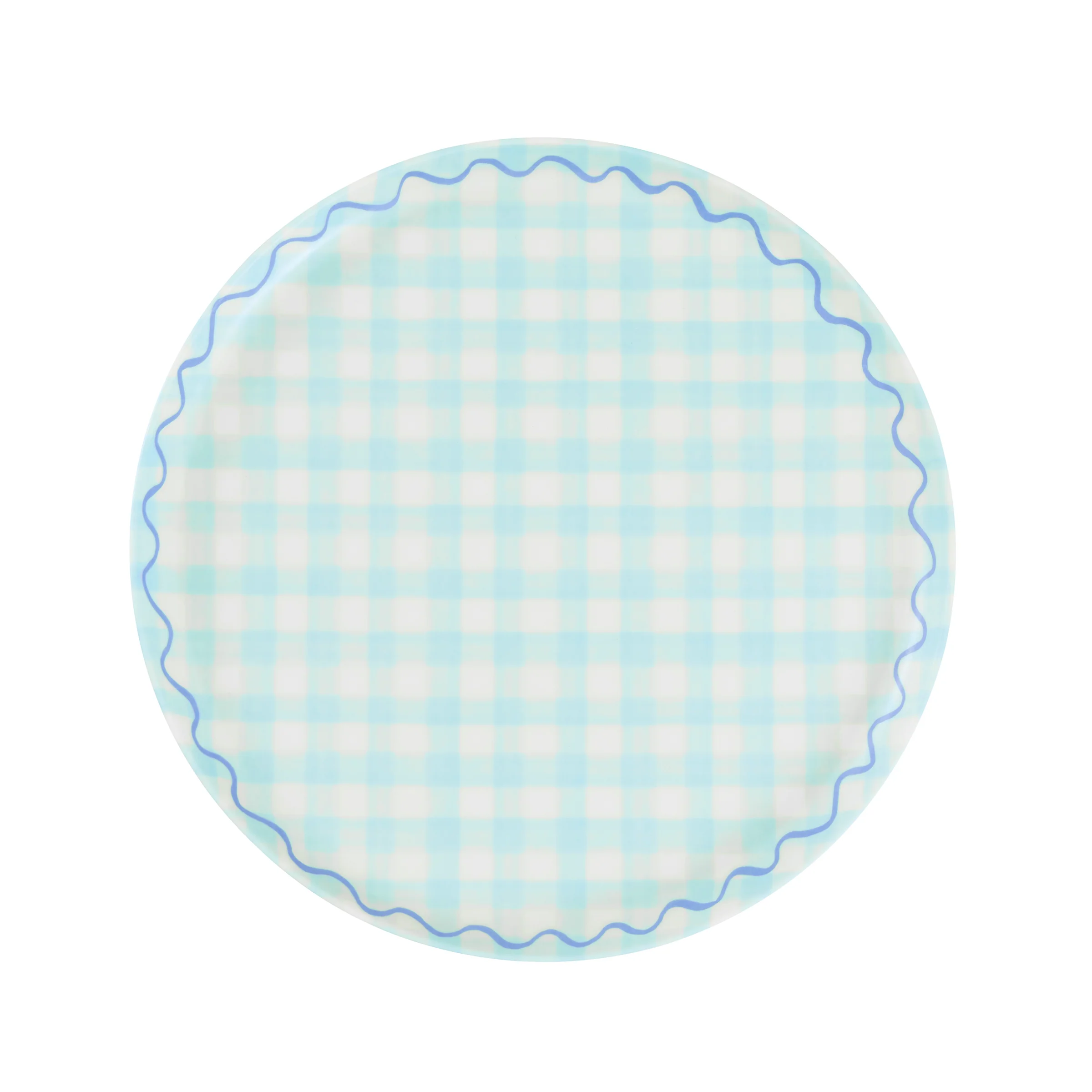 Gingham Reusable Small Plates, Set of 6 - Image 2