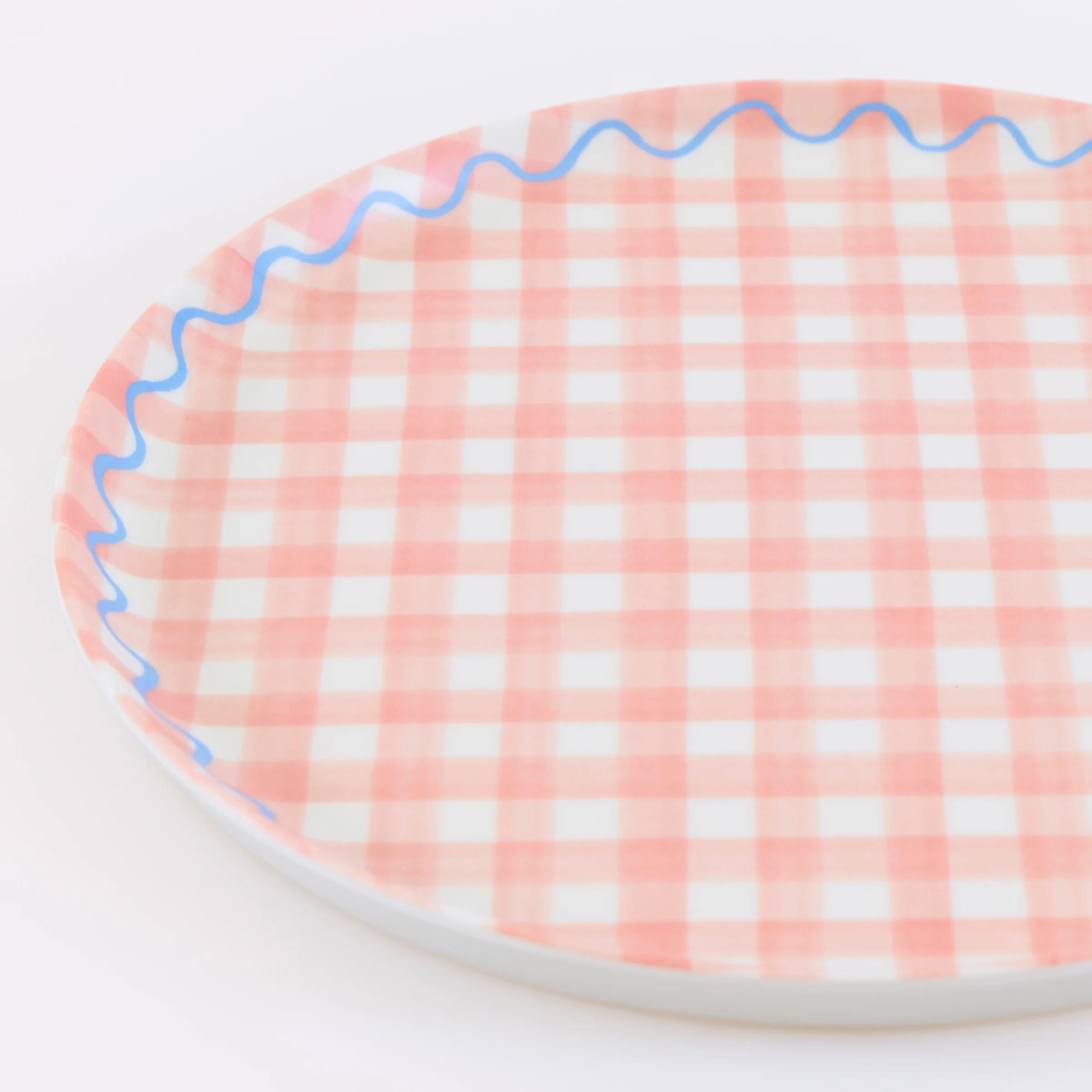 Gingham Reusable Small Plates, Set of 6 - Image 3