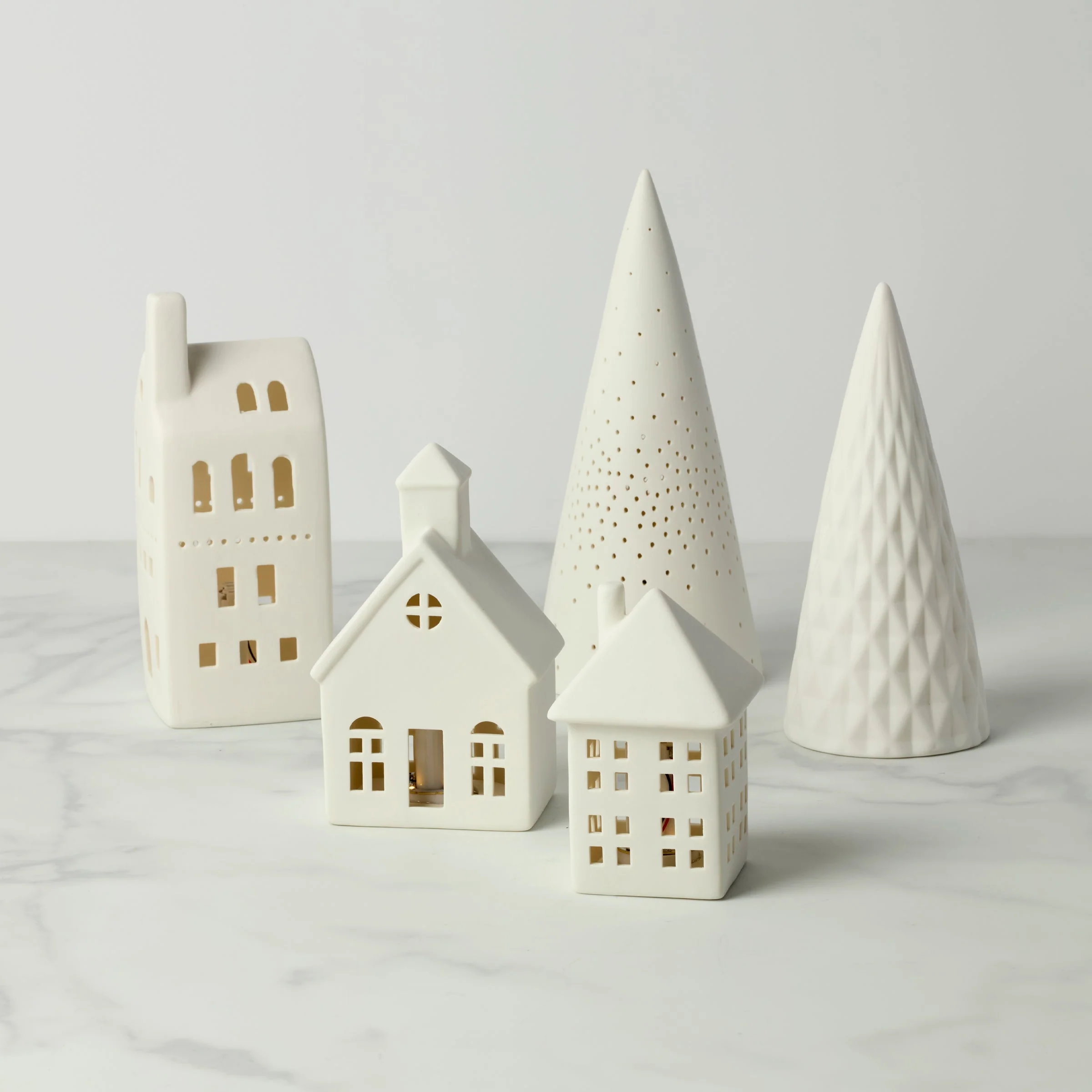 Illuminated Modern Village 5-Piece Set - Image 2