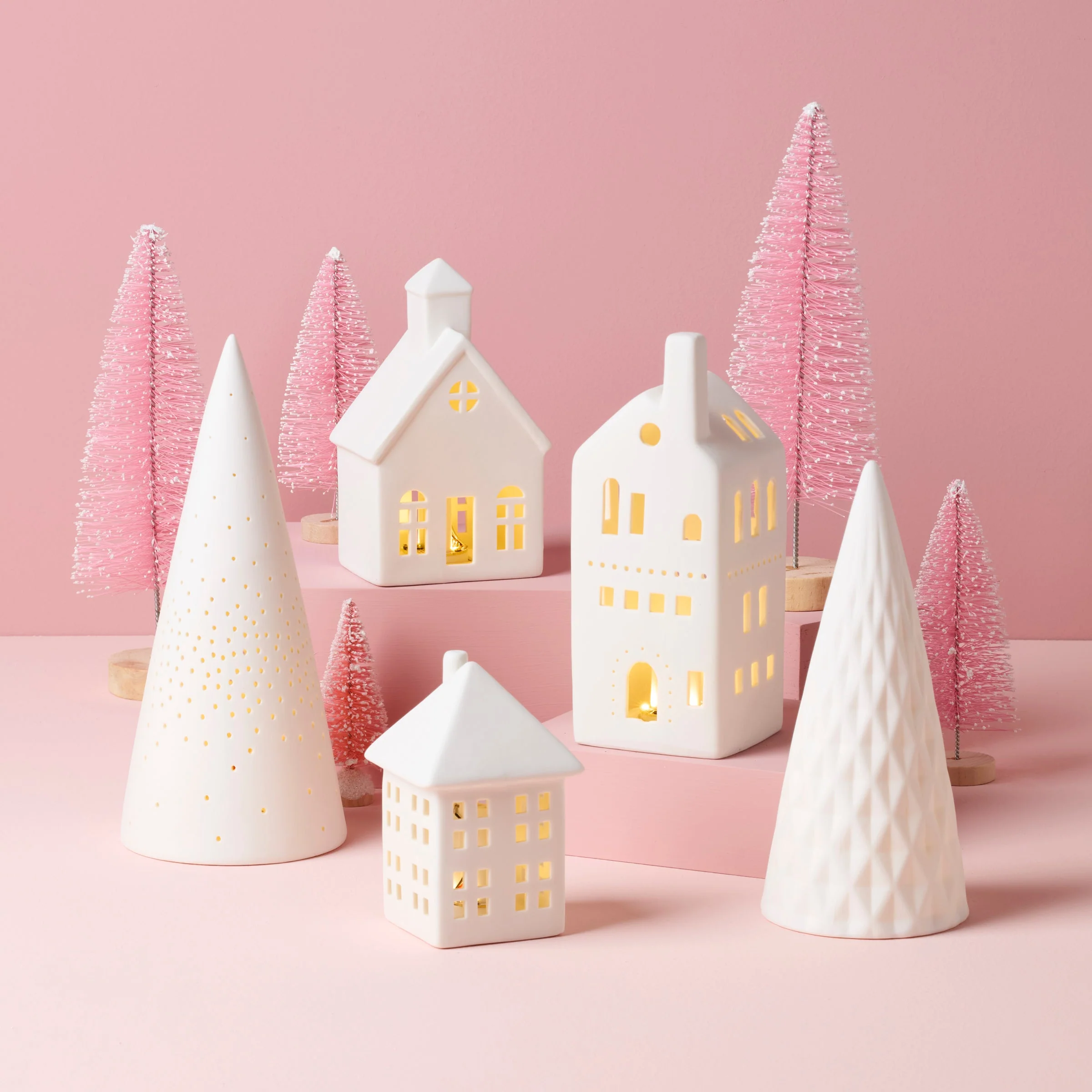 Illuminated Modern Village 5-Piece Set - Image 3