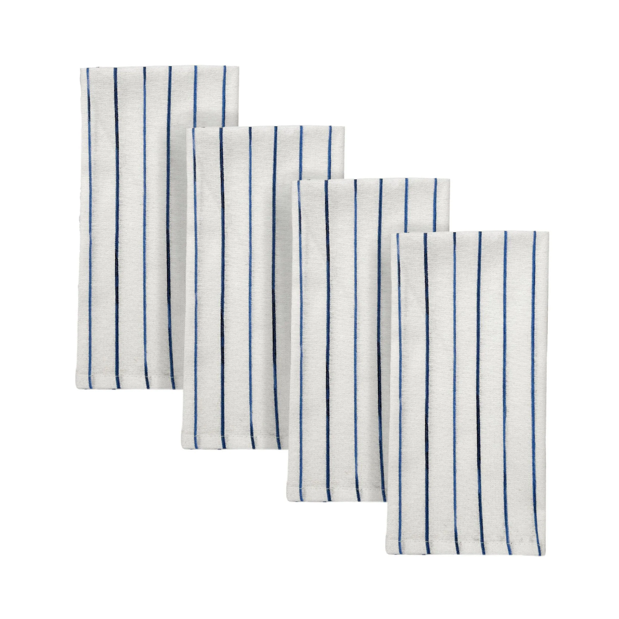 Blue Bay Stripe Dinner Napkins, Set of 4
