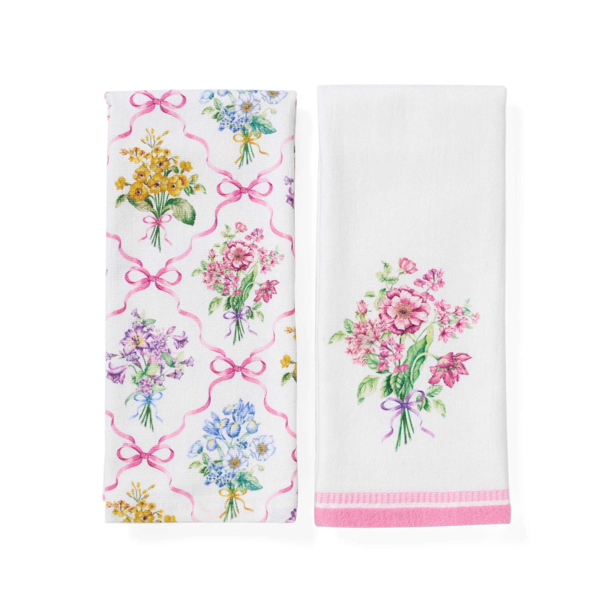 Bouquet Ribbon Kitchen Towels, Set of 2