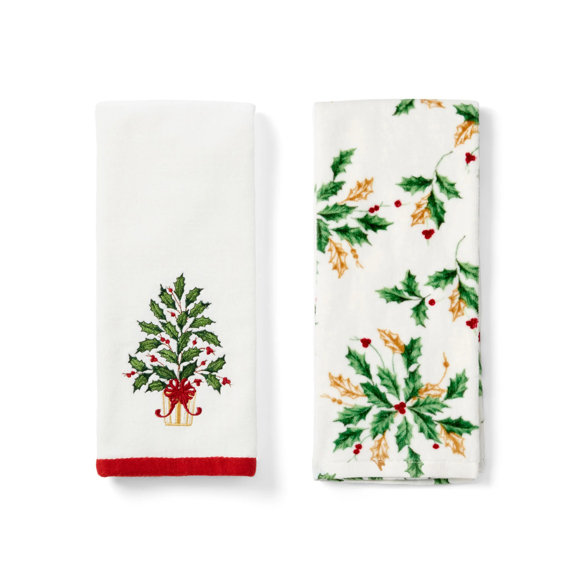Holiday Tree Kitchen Towels, Set of 2