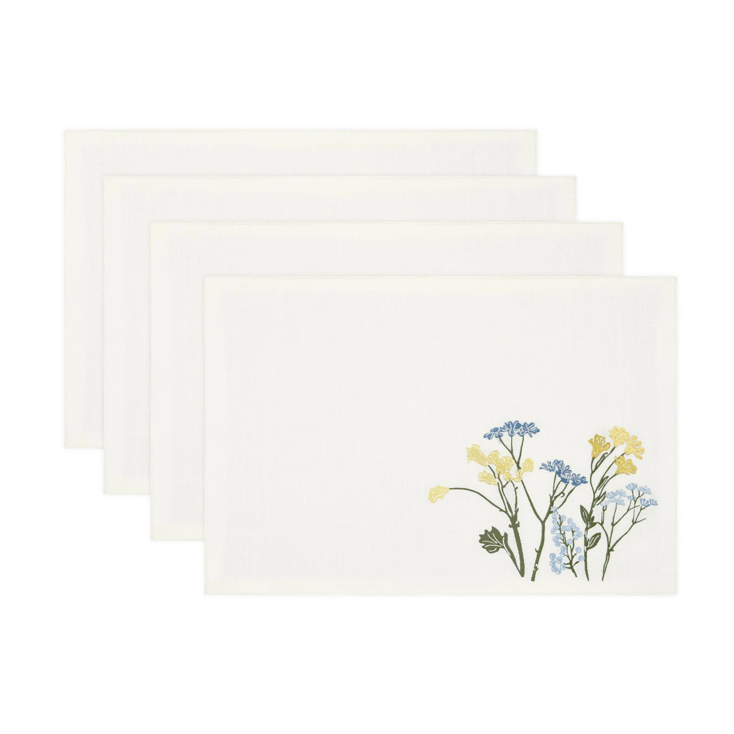 Wildflowers Border Placemats, Set of 4