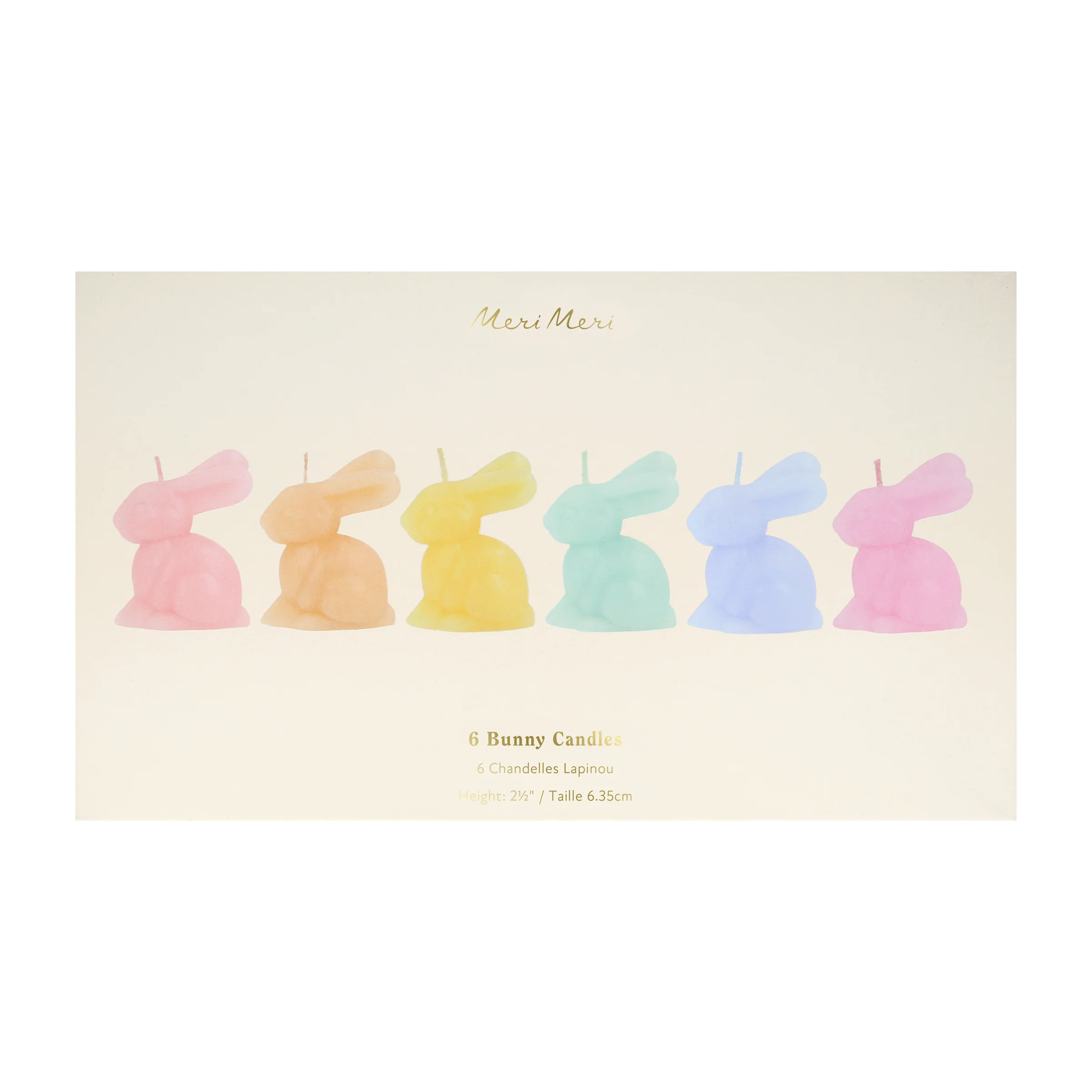 Mini Rainbow Bunny Candles, Set of 6 - Image 12