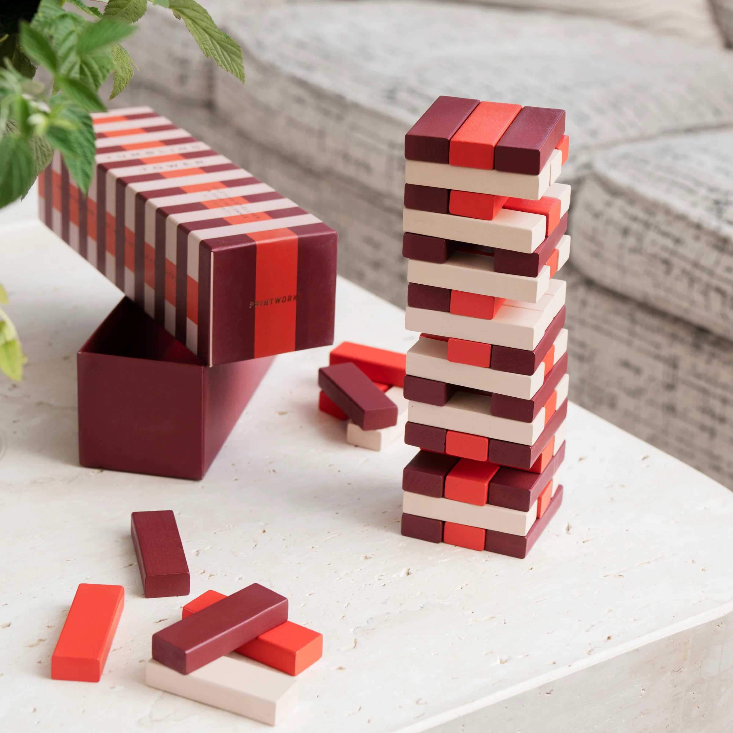 Red Tumbling Tower Game - Image 2
