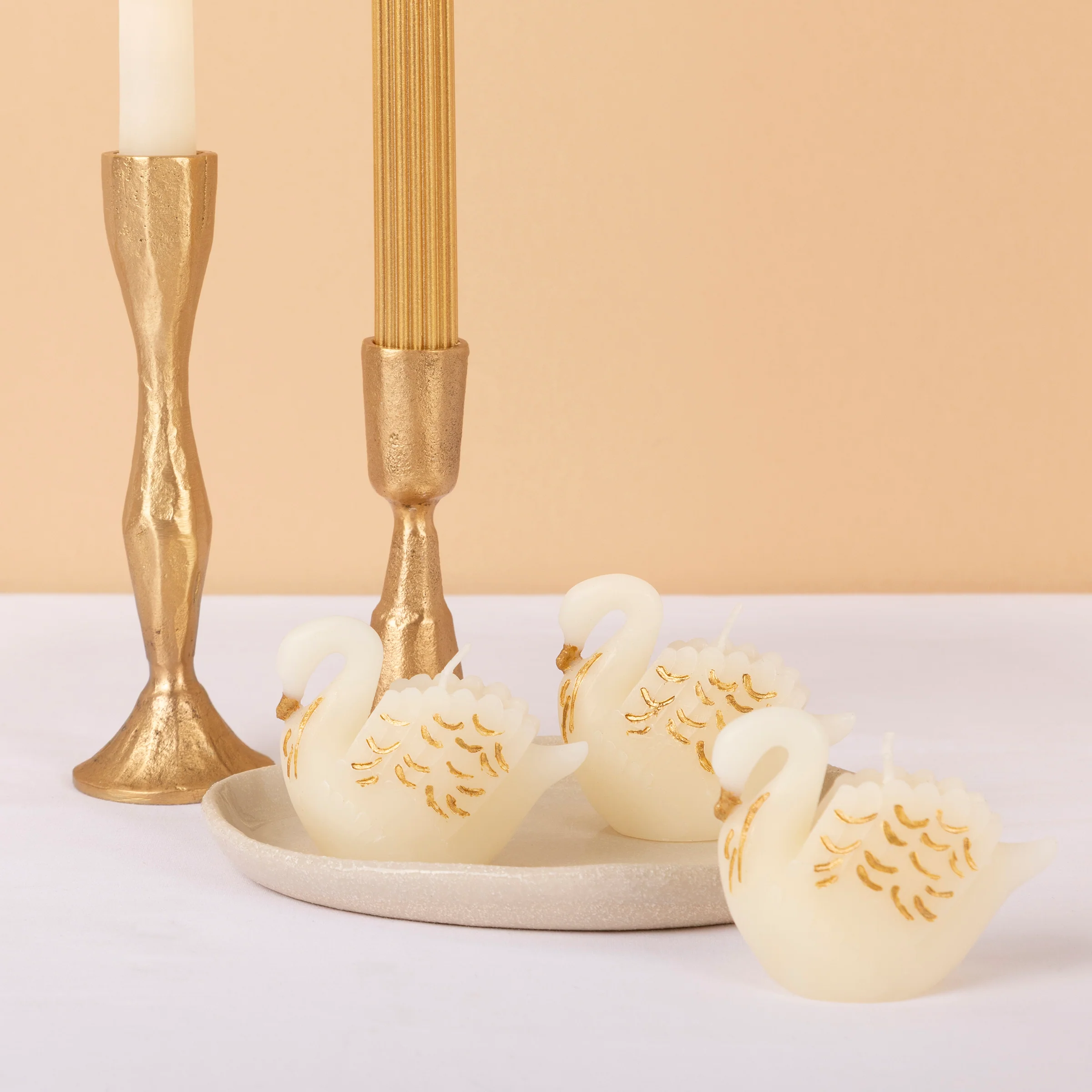 Swan Candles, Set of 3 - Image 2