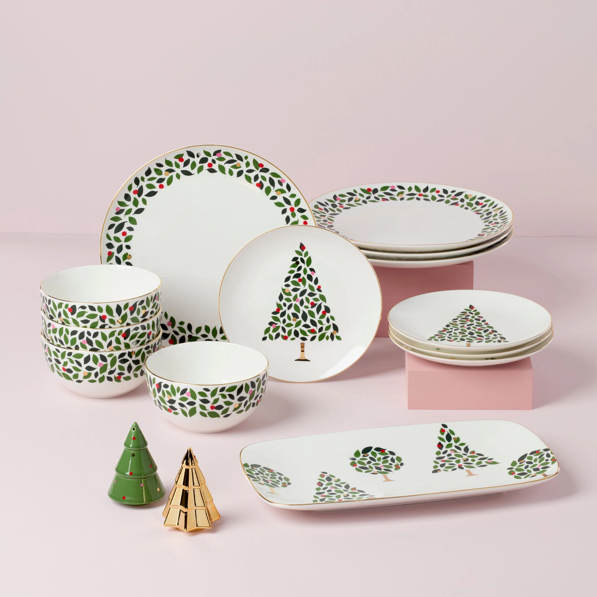 Evergreen Dinner Plates, Set of 4 - Image 5