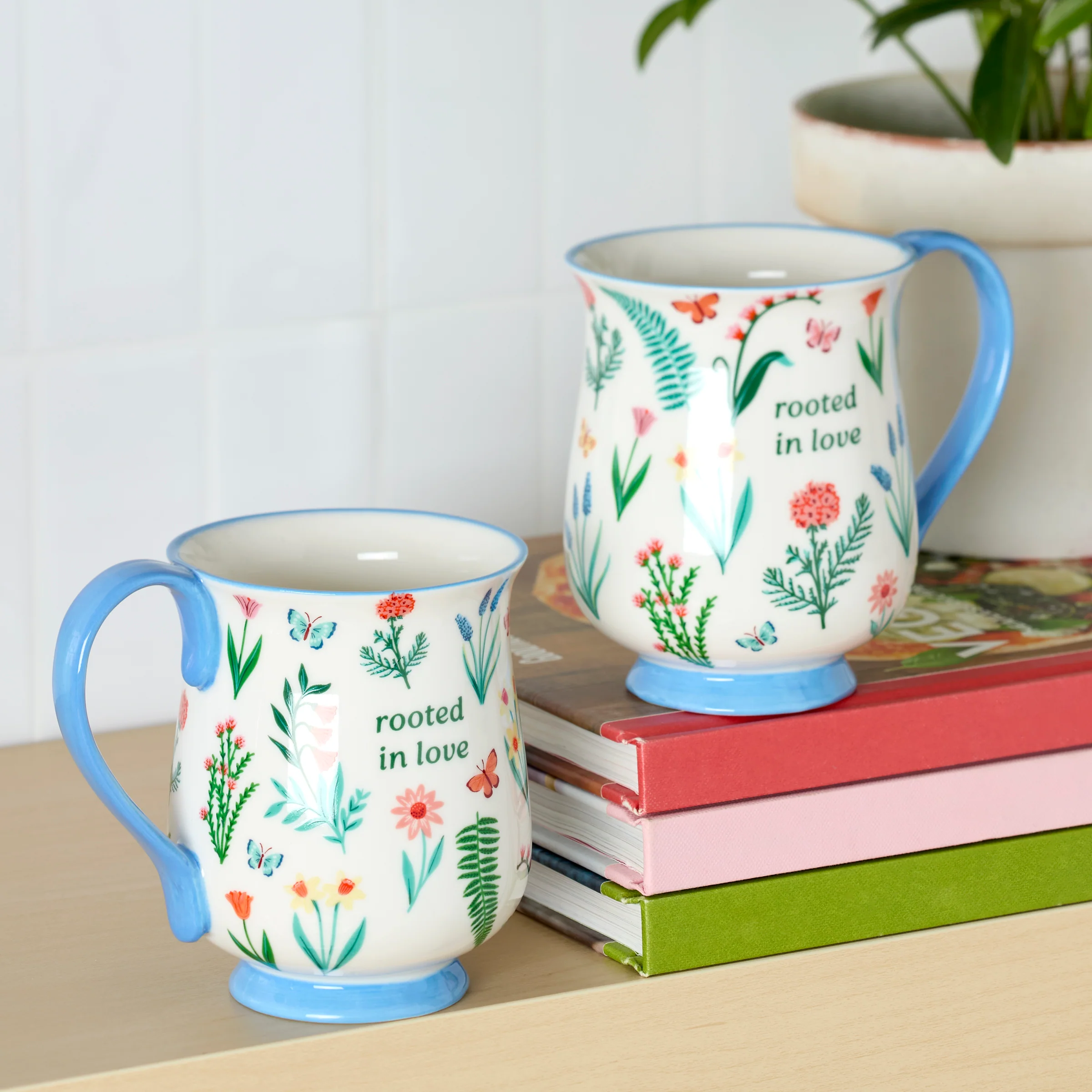 First Blooms Blue Mugs, Set of 2 - Image 2