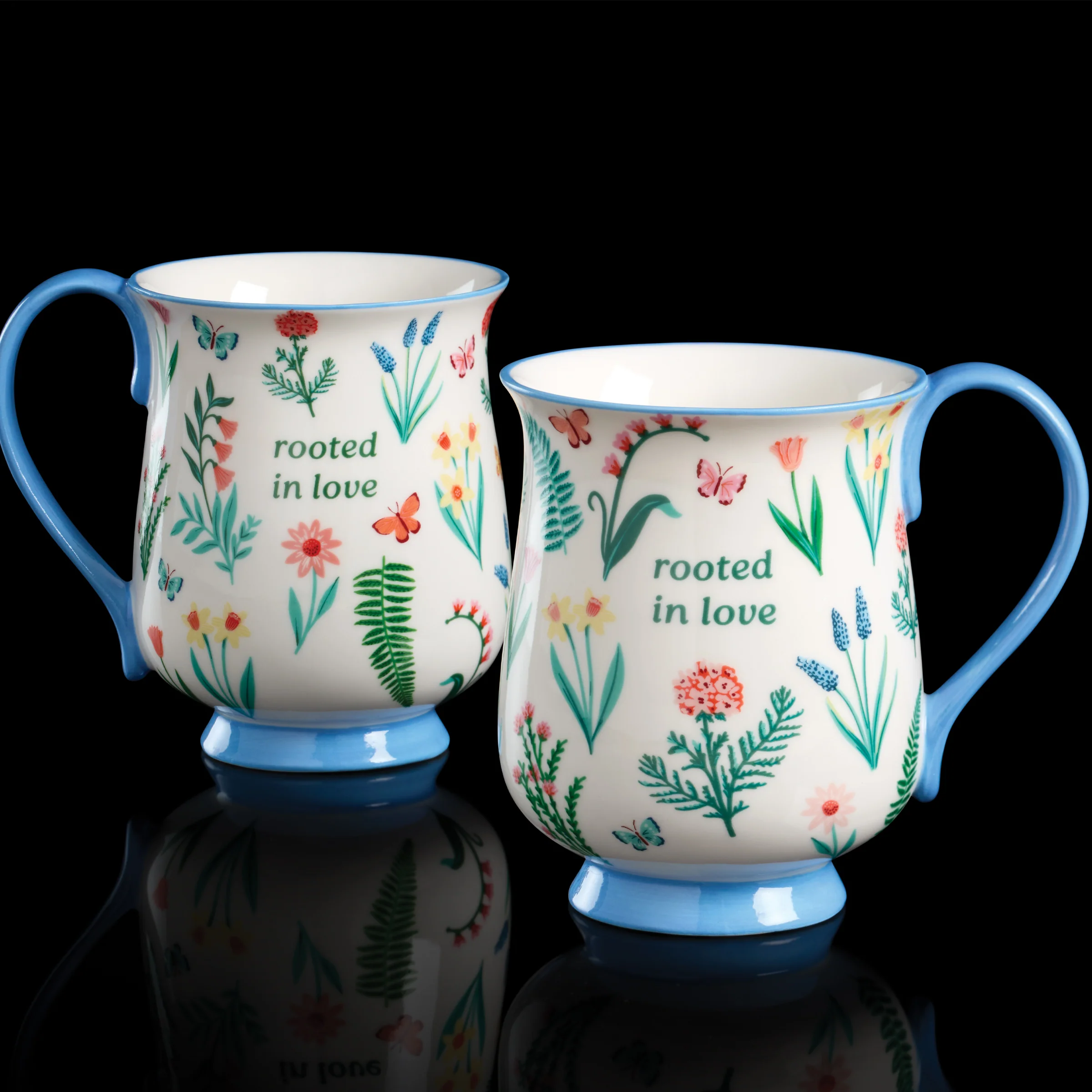 First Blooms Blue Mugs, Set of 2 - Image 3