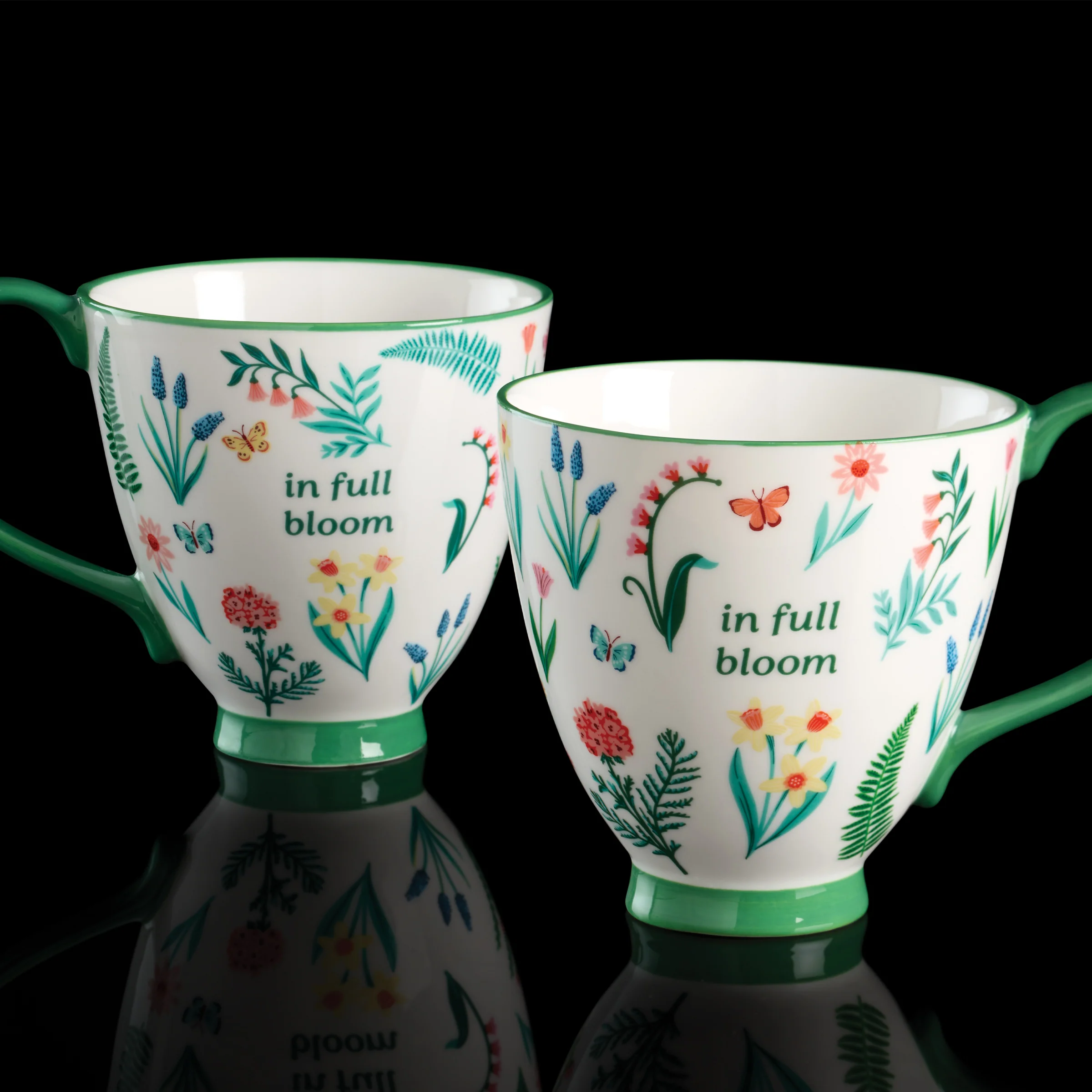 First Blooms Green Mugs, Set of 2 - Image 3