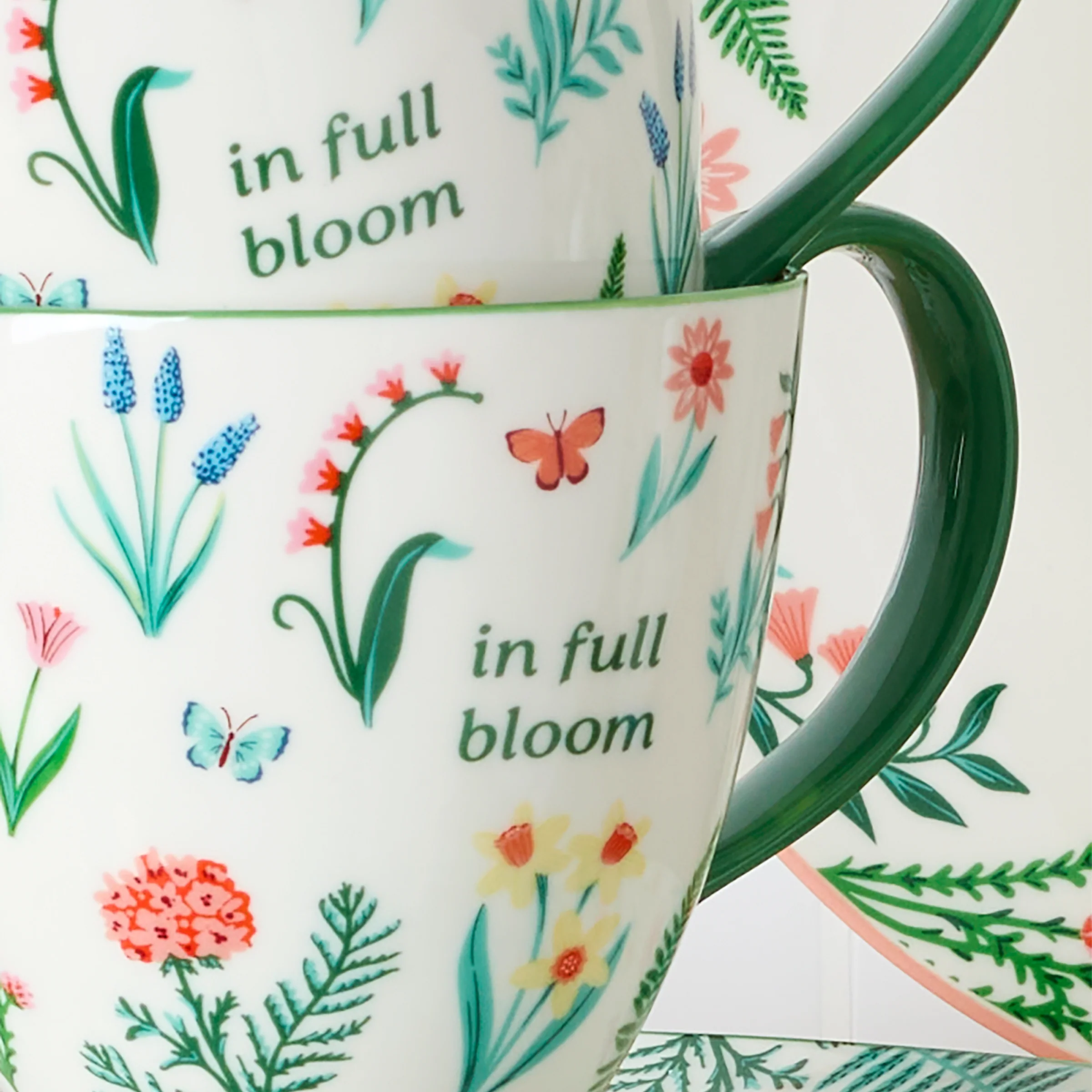 First Blooms Green Mugs, Set of 2 - Image 4