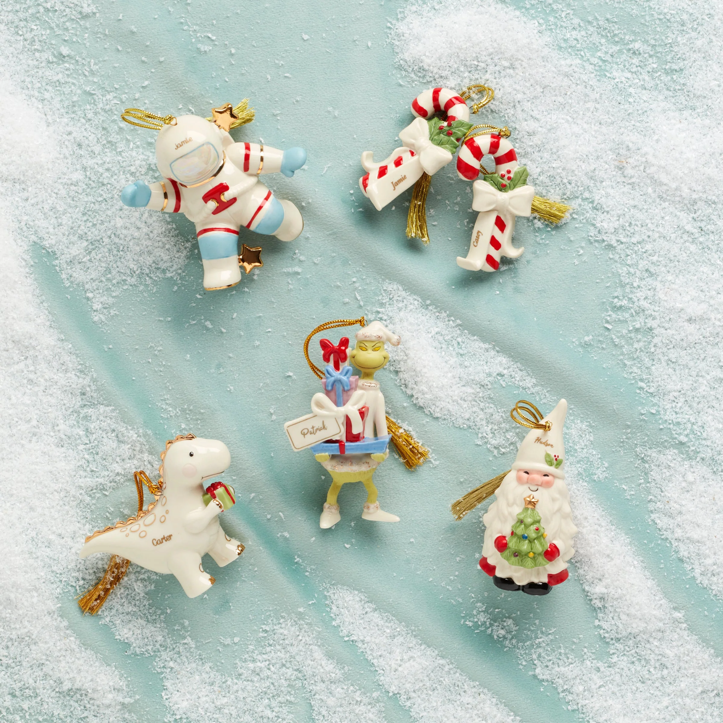 Personalized Candycane 2-Piece Ornament Set - Image 3