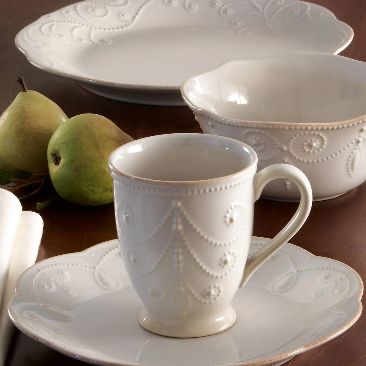 French Perle White 4-Piece Place Setting - Image 4