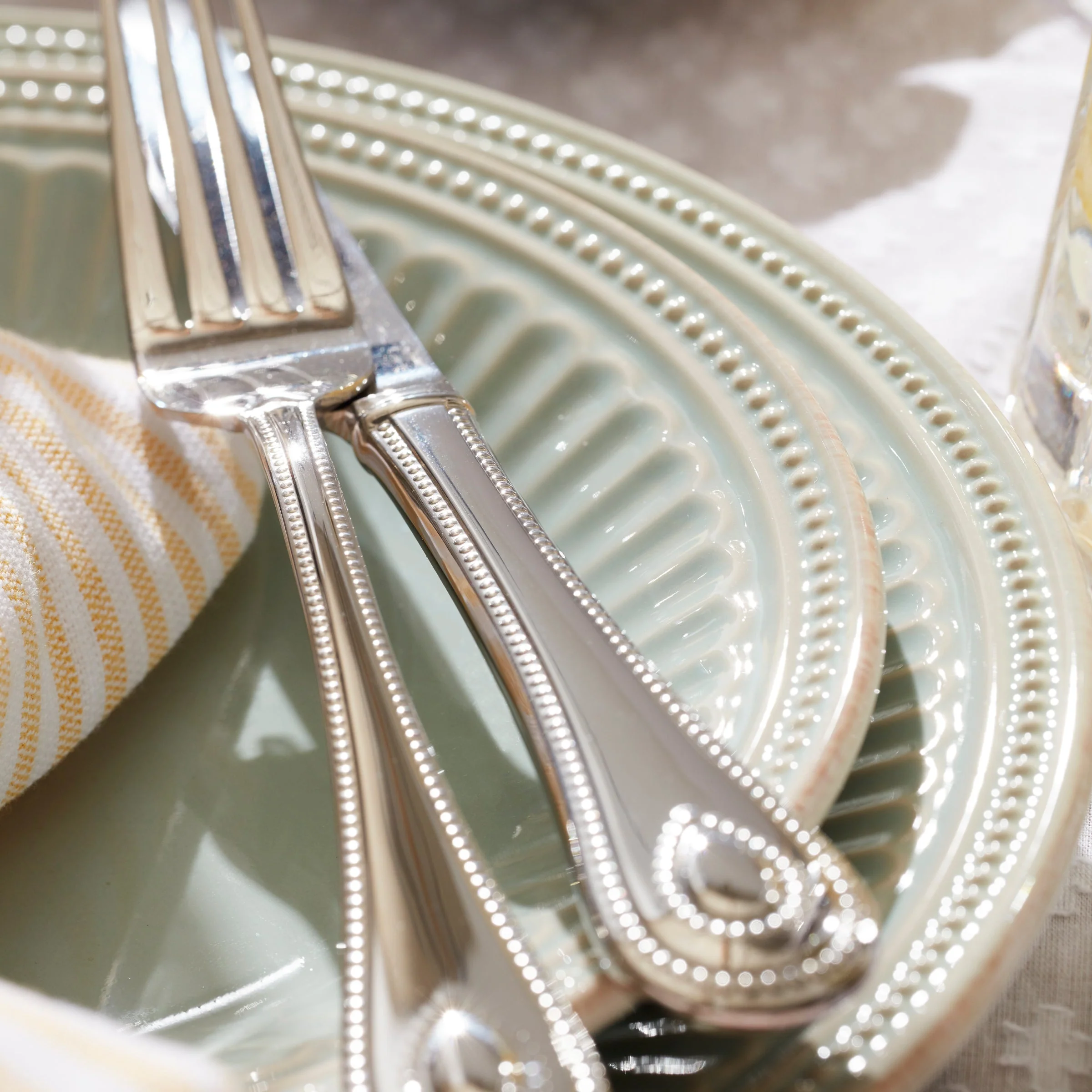 French Perle Dinner Forks, Set of 4 - Image 2