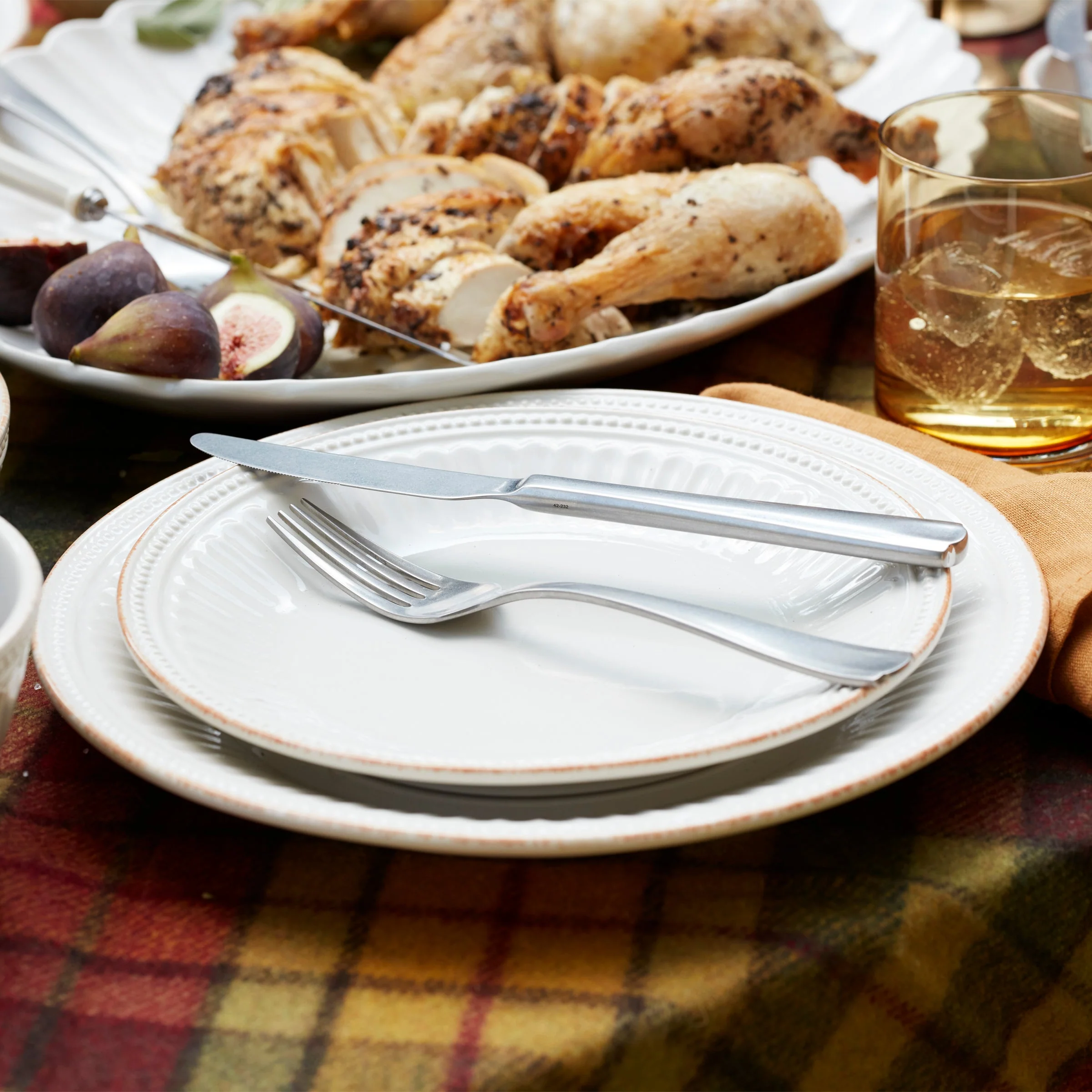 French Perle Groove White 12-Piece Place Setting - Image 6