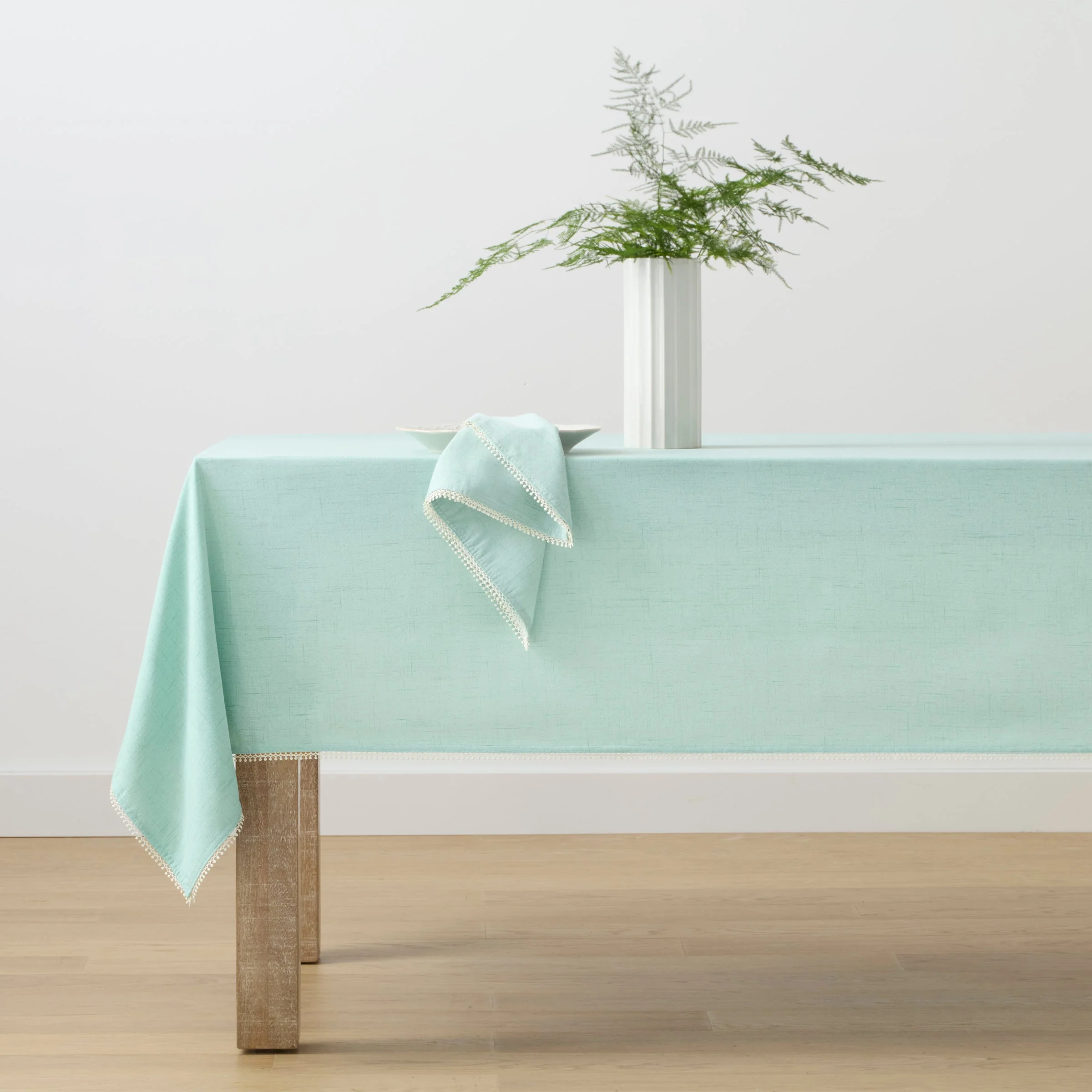 French Perle Ice Blue 60x84 Tablecloth - Image 3