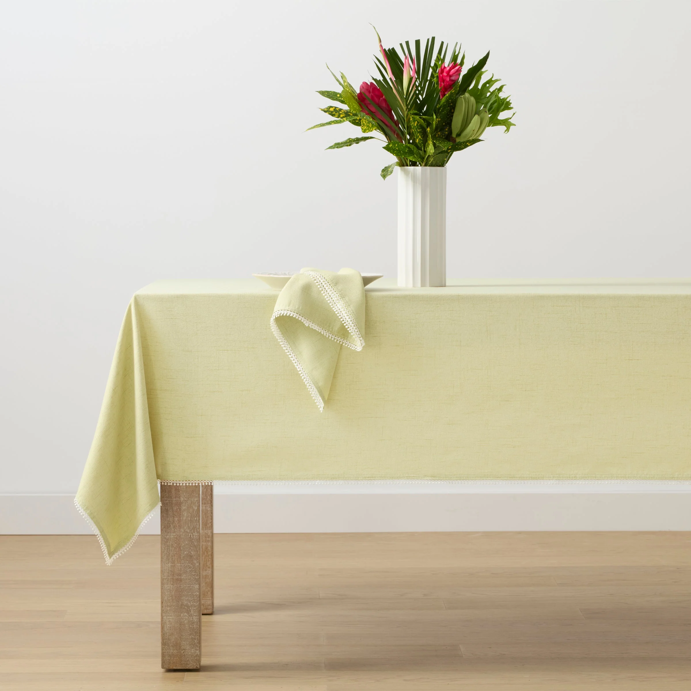 French Perle Pistachio 60x120 Tablecloth - Image 3