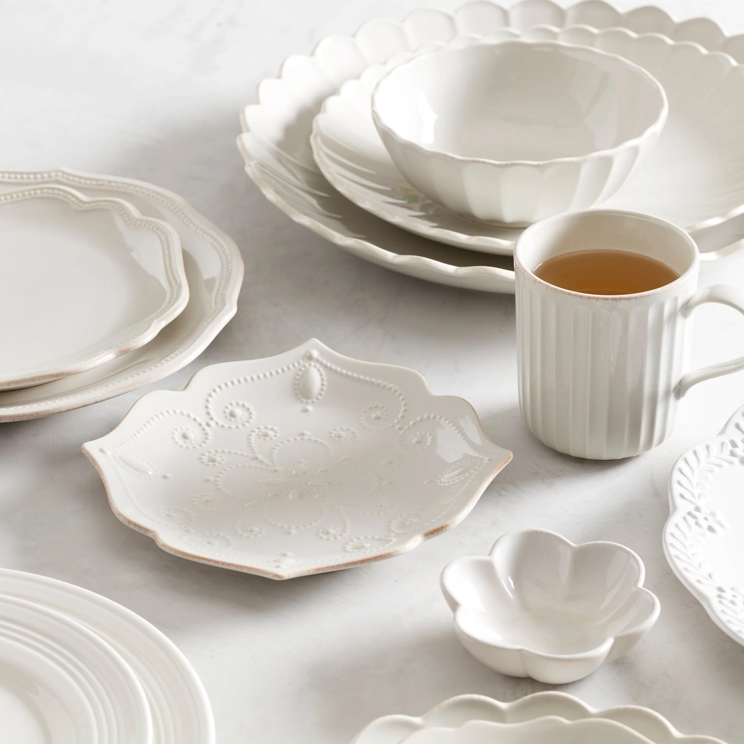 French Perle Scallop White Mini Dish - Image 5