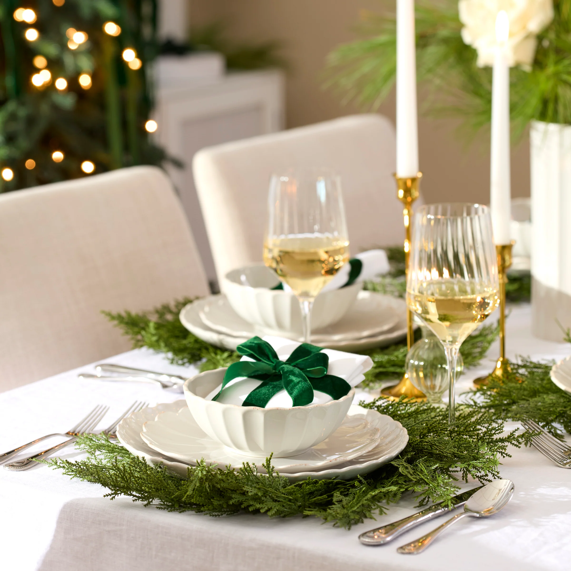 French Perle Scallop White All-Purpose Bowls, Set of 4 - Image 4