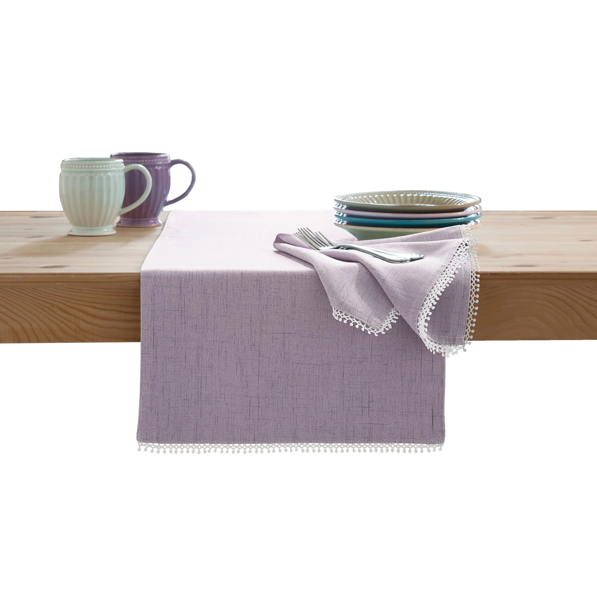 French Perle Violet Dinner Napkins, Set of 2 - Image 2