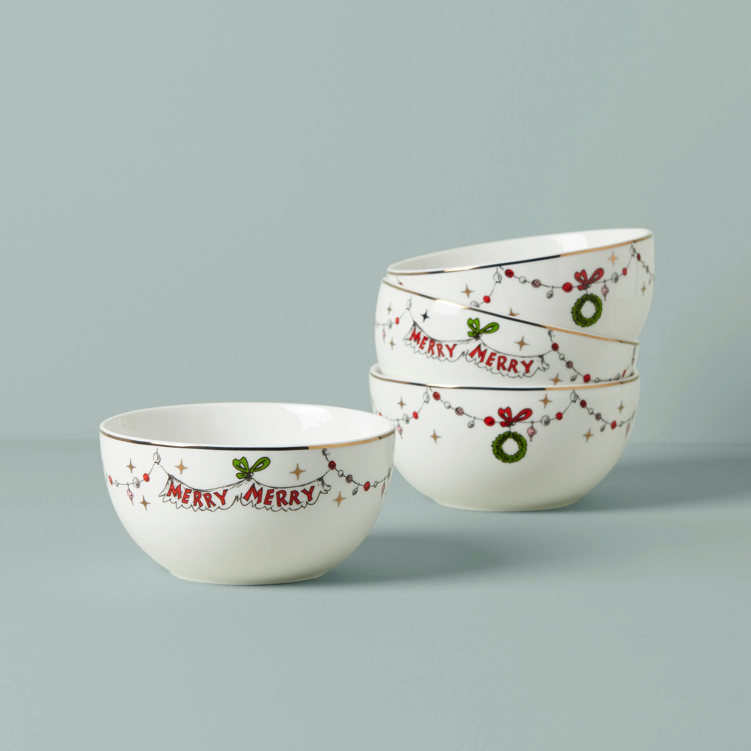 Merry Grinchmas All-Purpose Bowls, Set of 4 Assorted