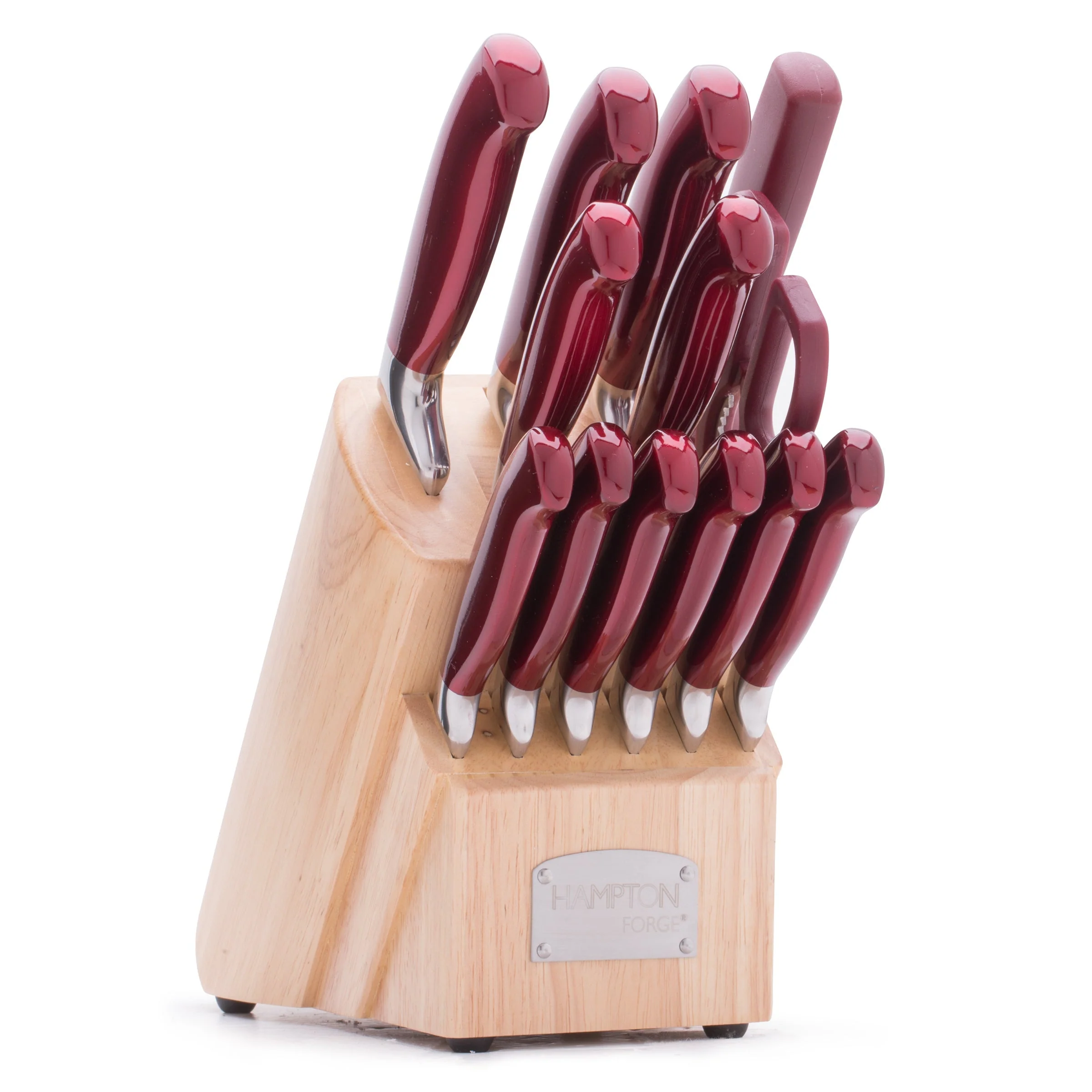 Argentum Red 14-Piece Cutlery Block Set