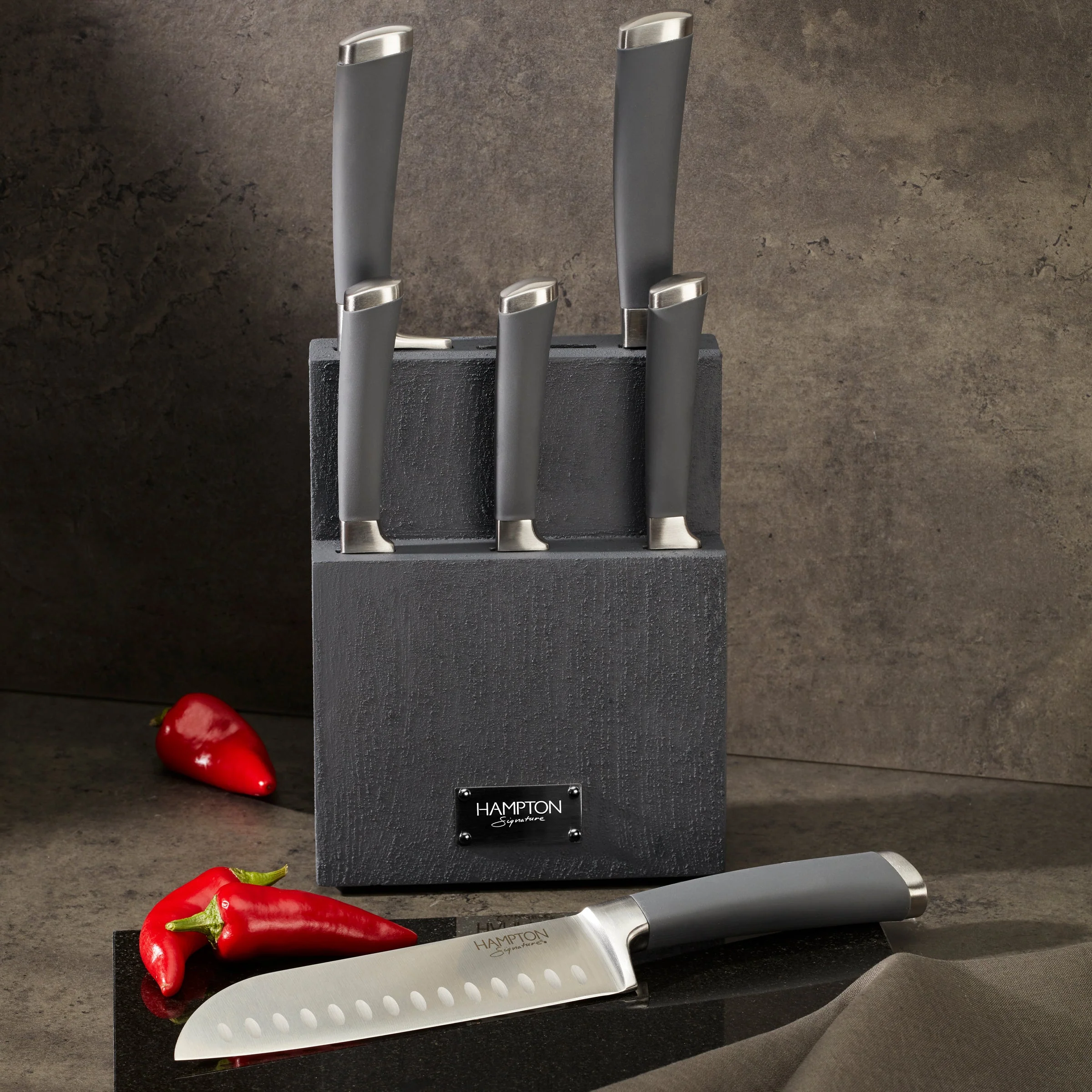 Beton 7-Piece Cutlery Block Set - Image 3