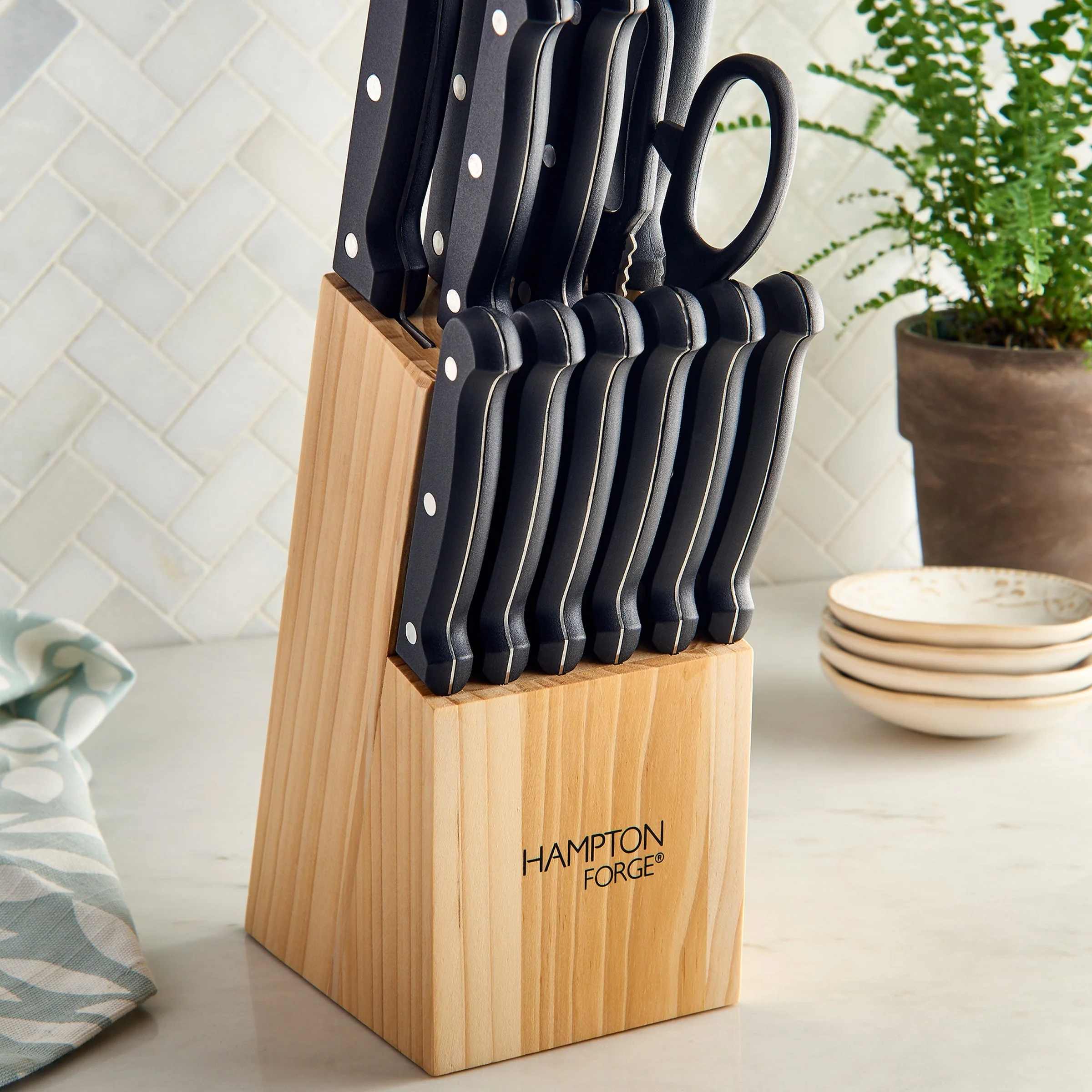 Brighton 14-Piece Cutlery Block Set - Image 2