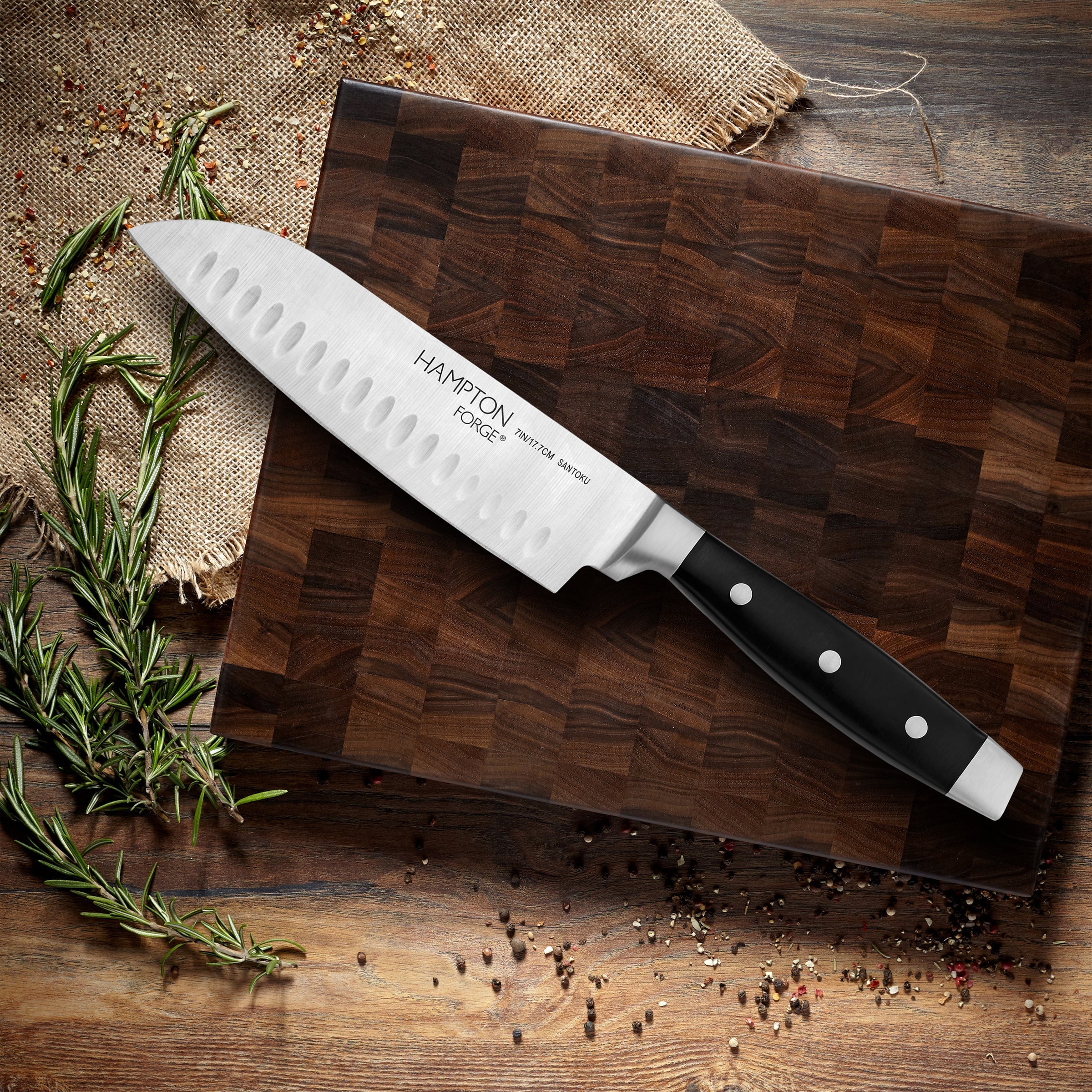 Continental 7" Santoku Knife with Blade Guard - Image 3