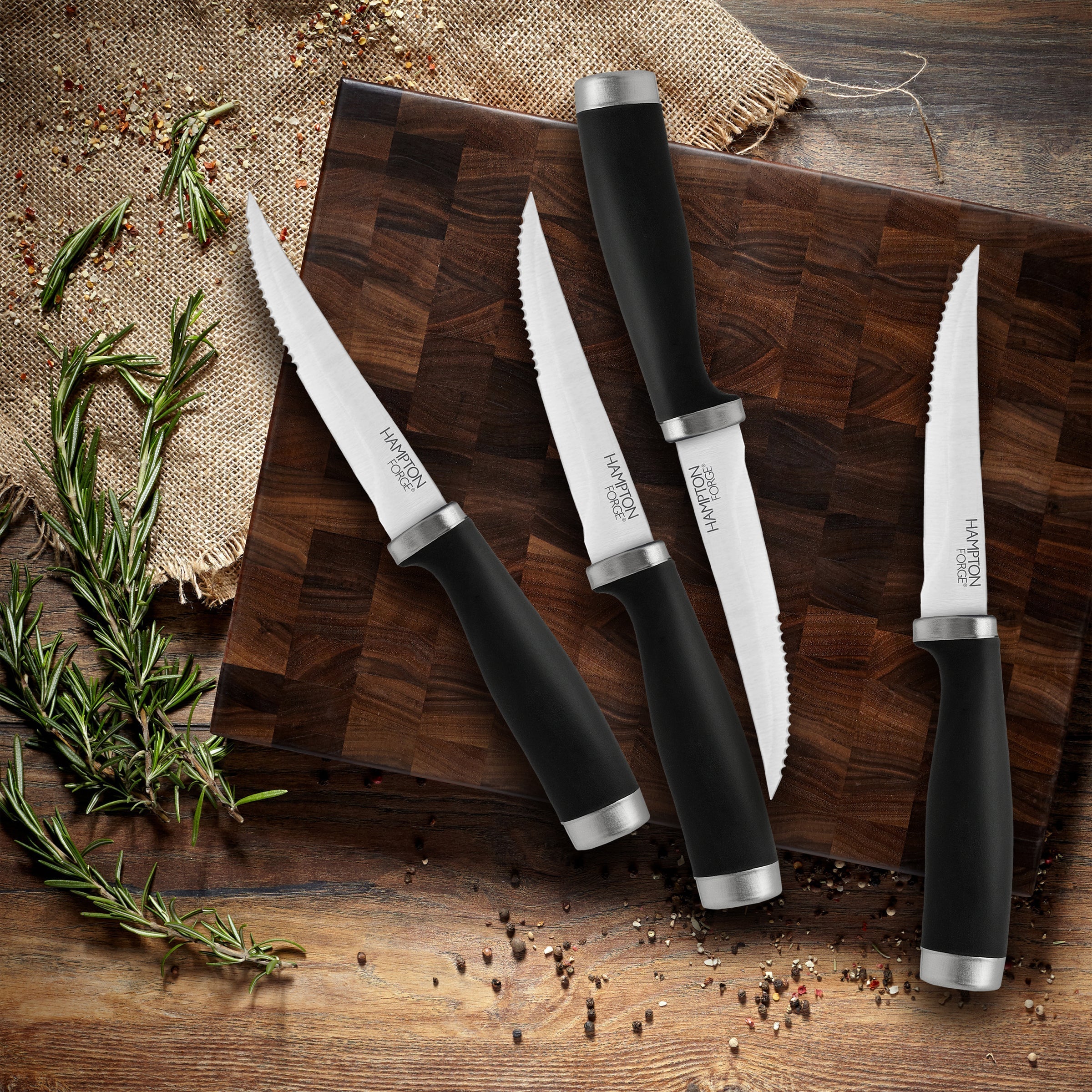Epicure Black Steak Knives, Set of 4 - Image 3