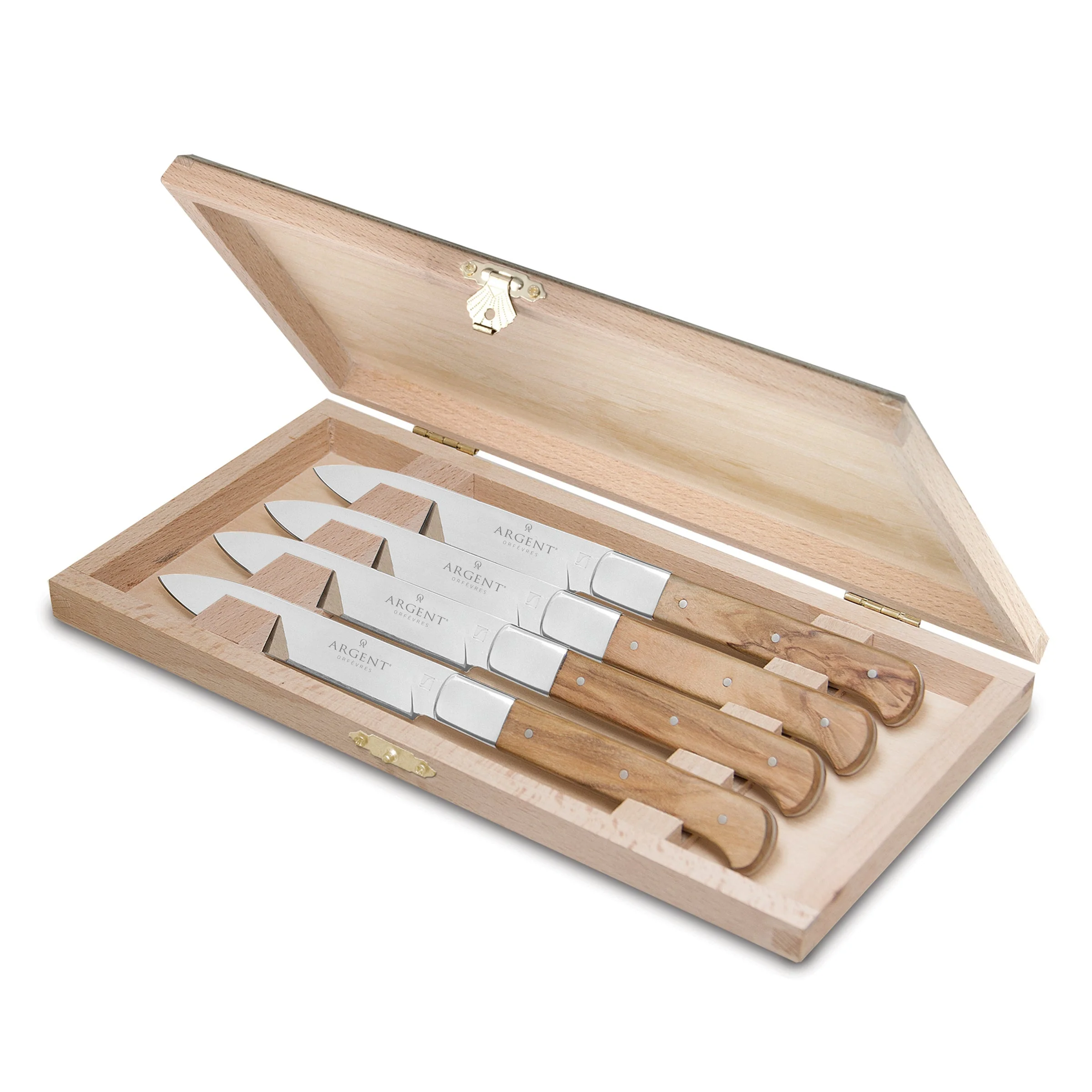 Argent Lynden Olive Wood Steak Knives, Set of 4 - Image 6