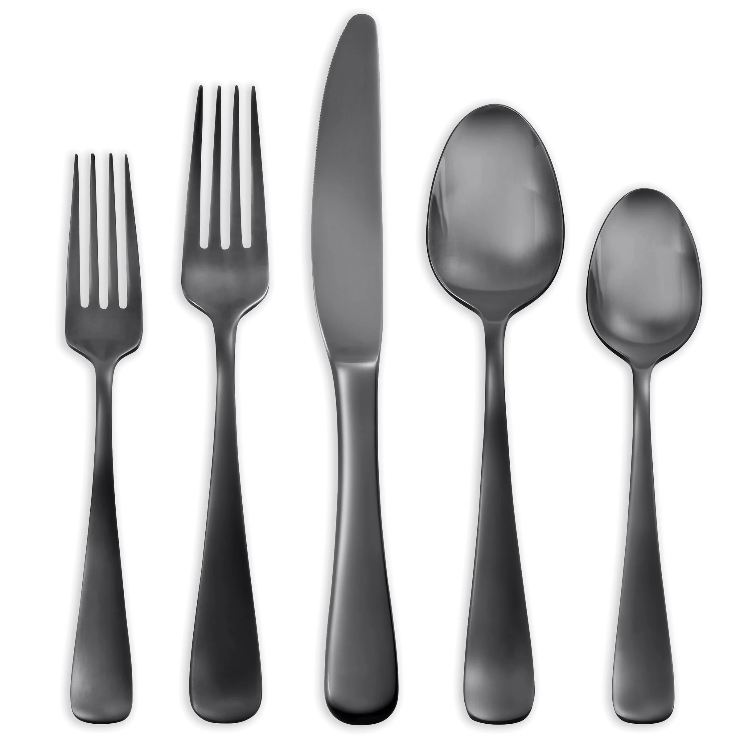 Opera Black Titanium 30-Piece Flatware Set