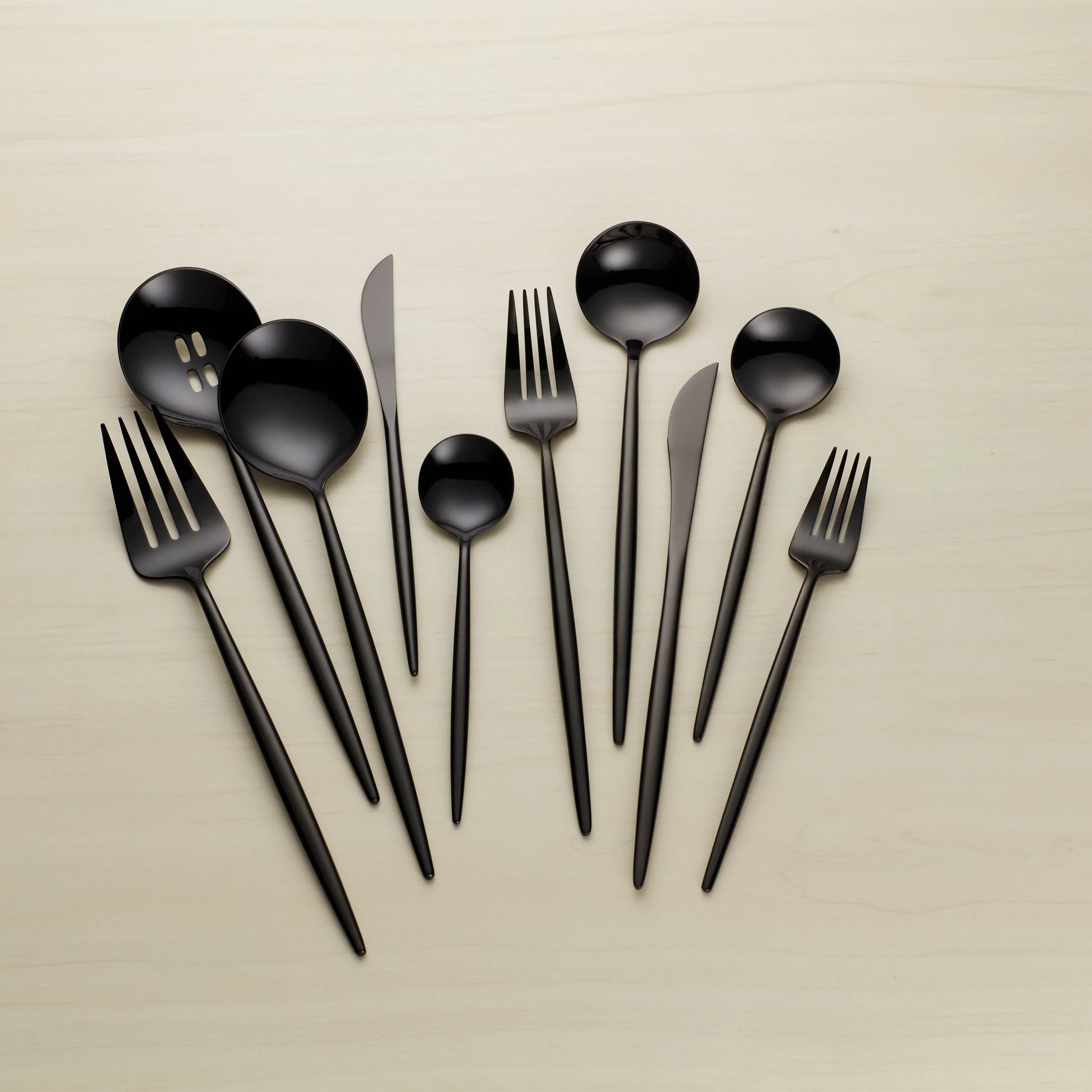 Zephyr Black Mirror 45-Piece Flatware Set - Image 5