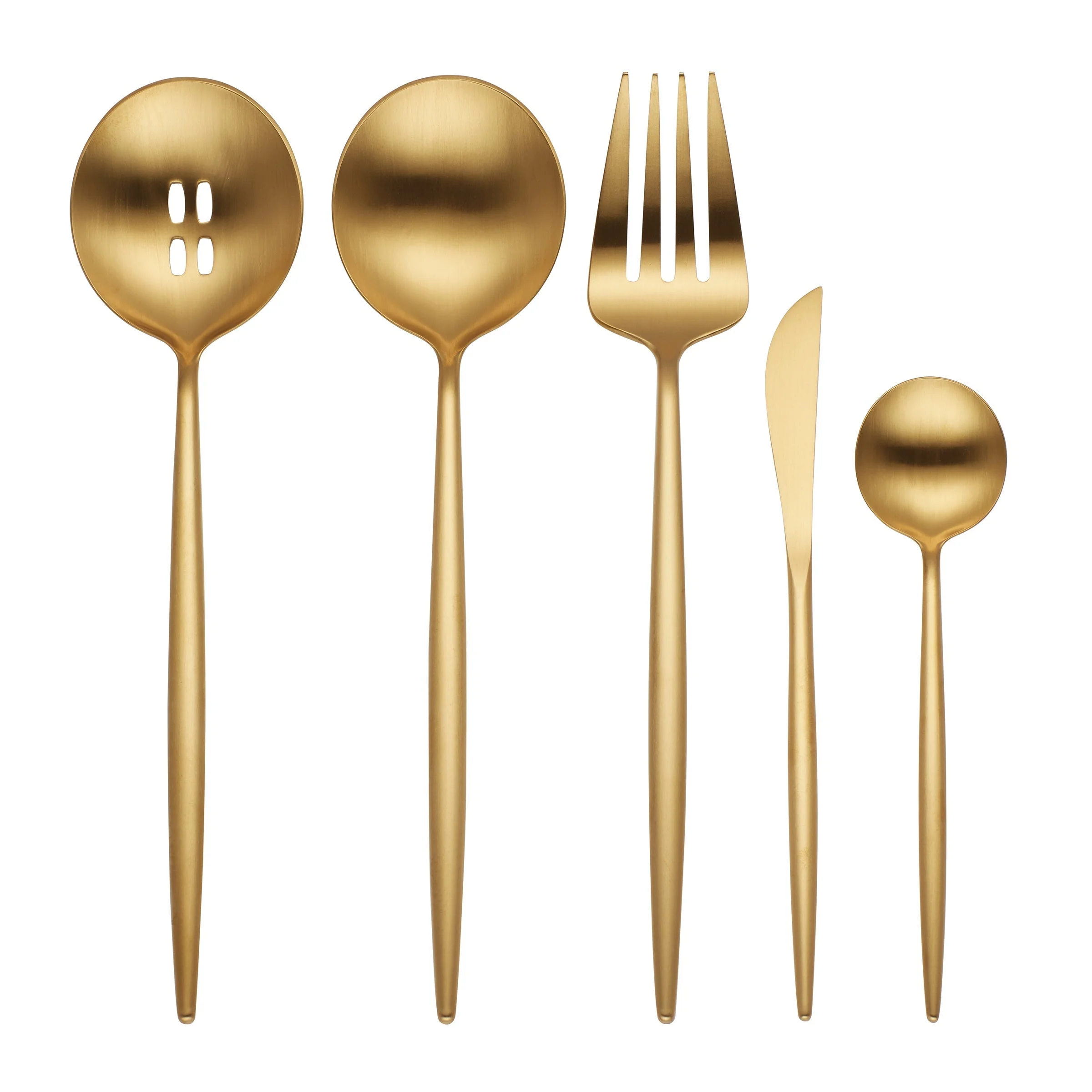 Zephyr Gold Satin 45-Piece Flatware Set - Image 7