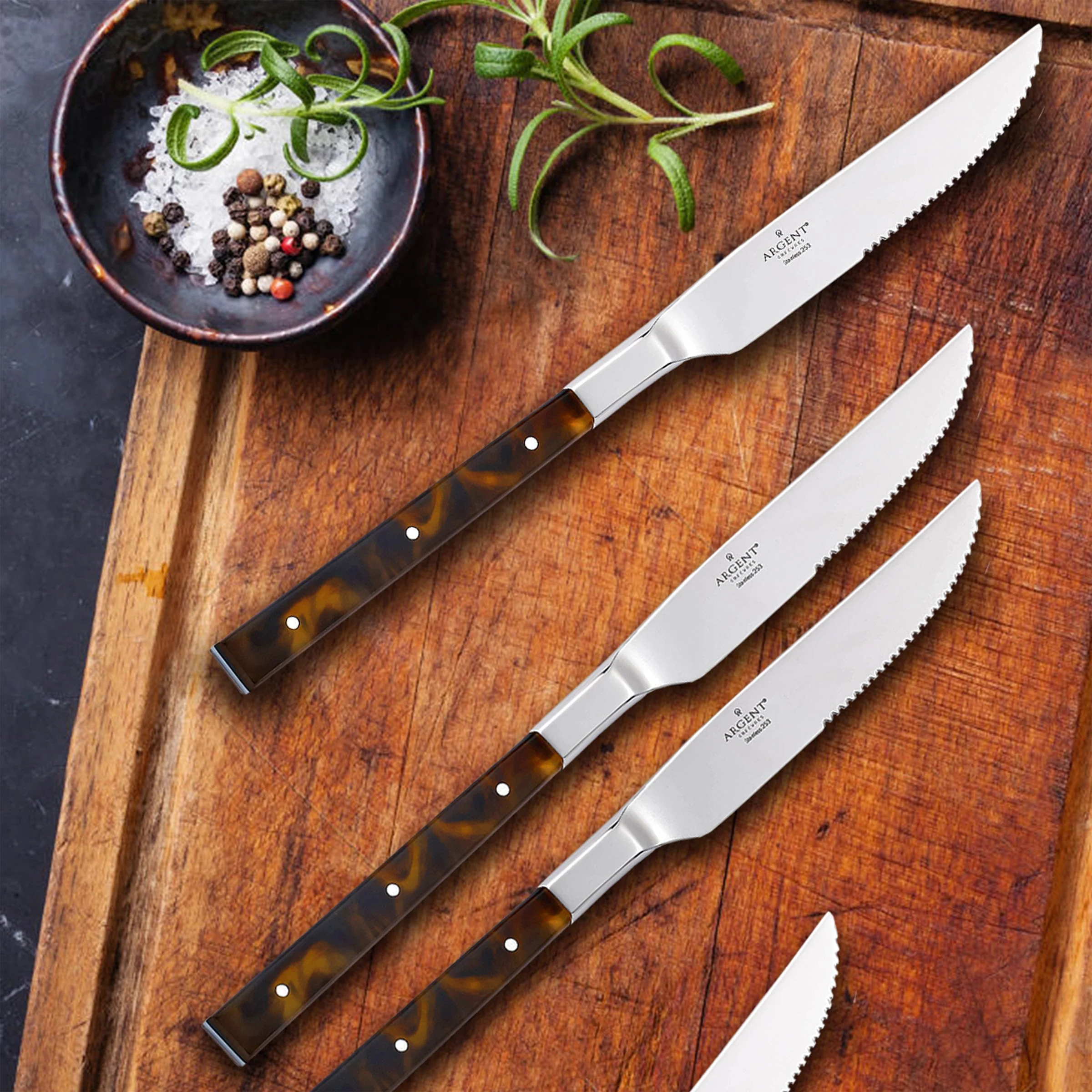 Tortoise Steak Knives, Set of 4 - Image 2