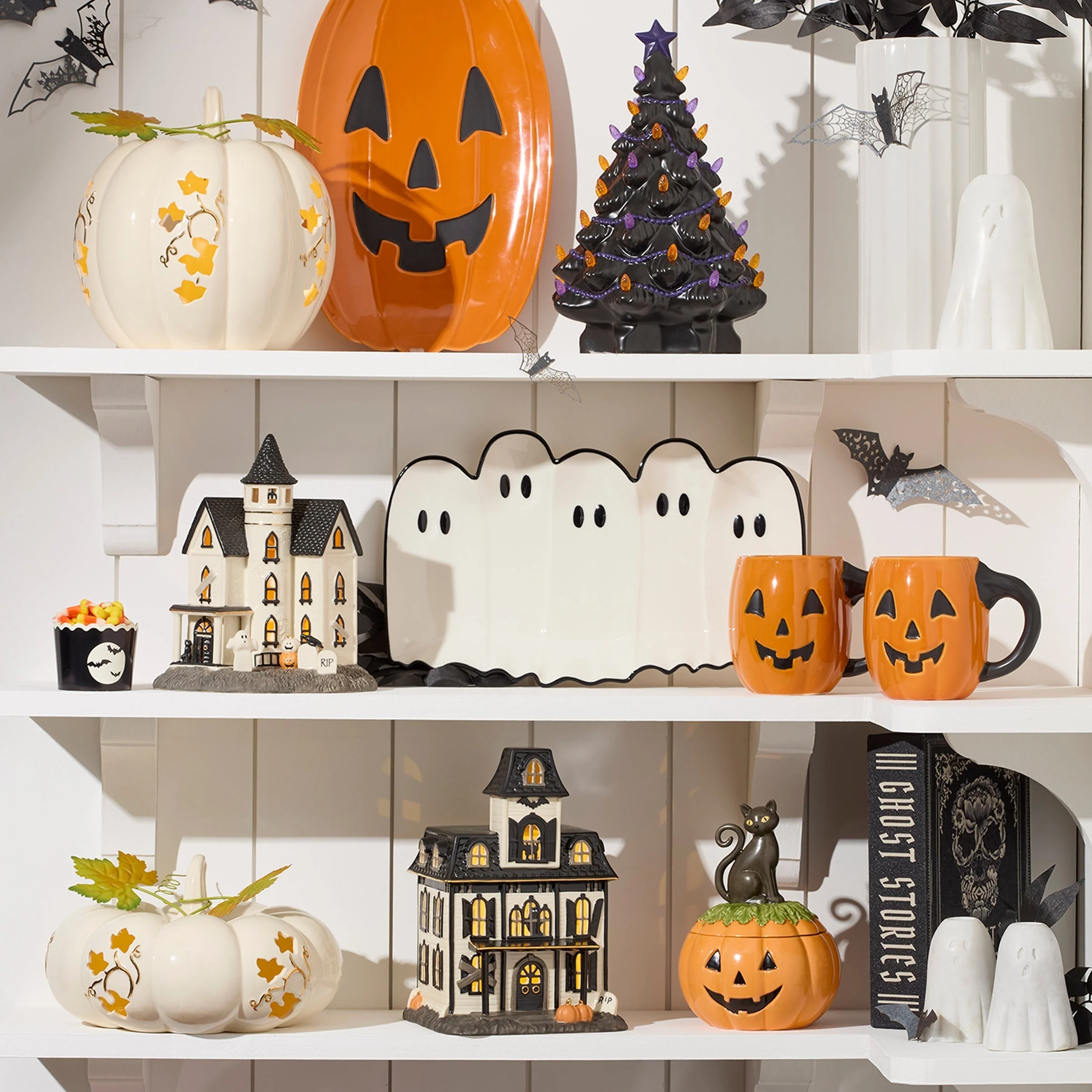 Vintage Halloween Lit House Figurine - Image 4