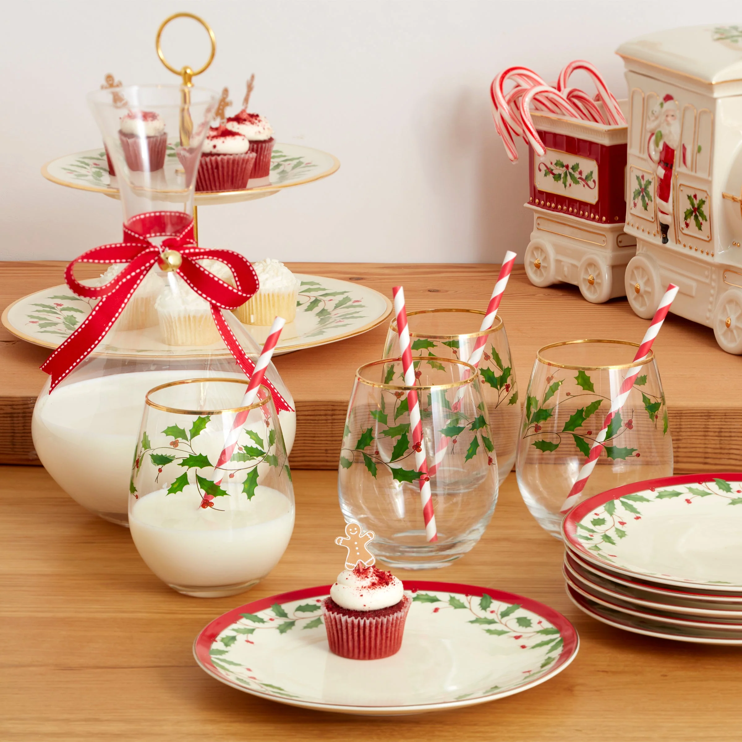 Holiday Stemless Wine Glasses, Set of 4 - Image 3